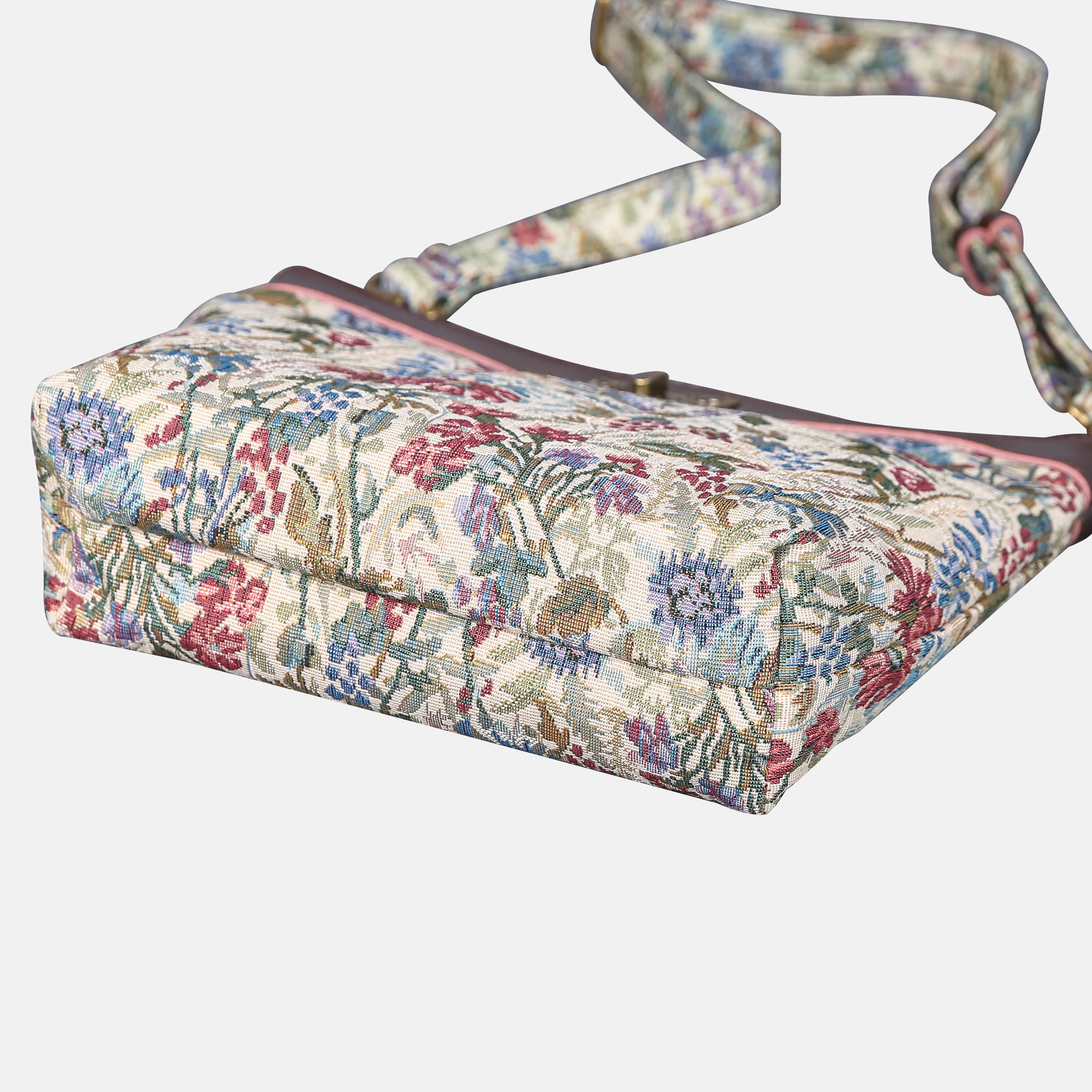 Spring Valley Mint Carpet Crossbody Bag carpet bag MCW Handmade of America lay flat