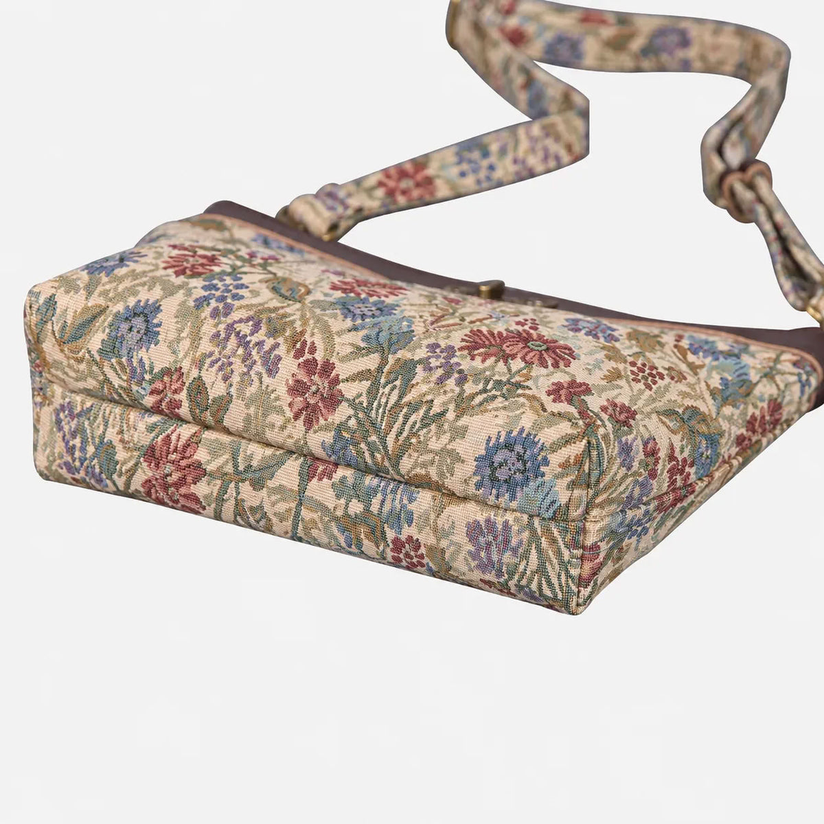 Spring Valley Mint Carpet Crossbody Bag carpet bag MCW Handmade of America lay flat