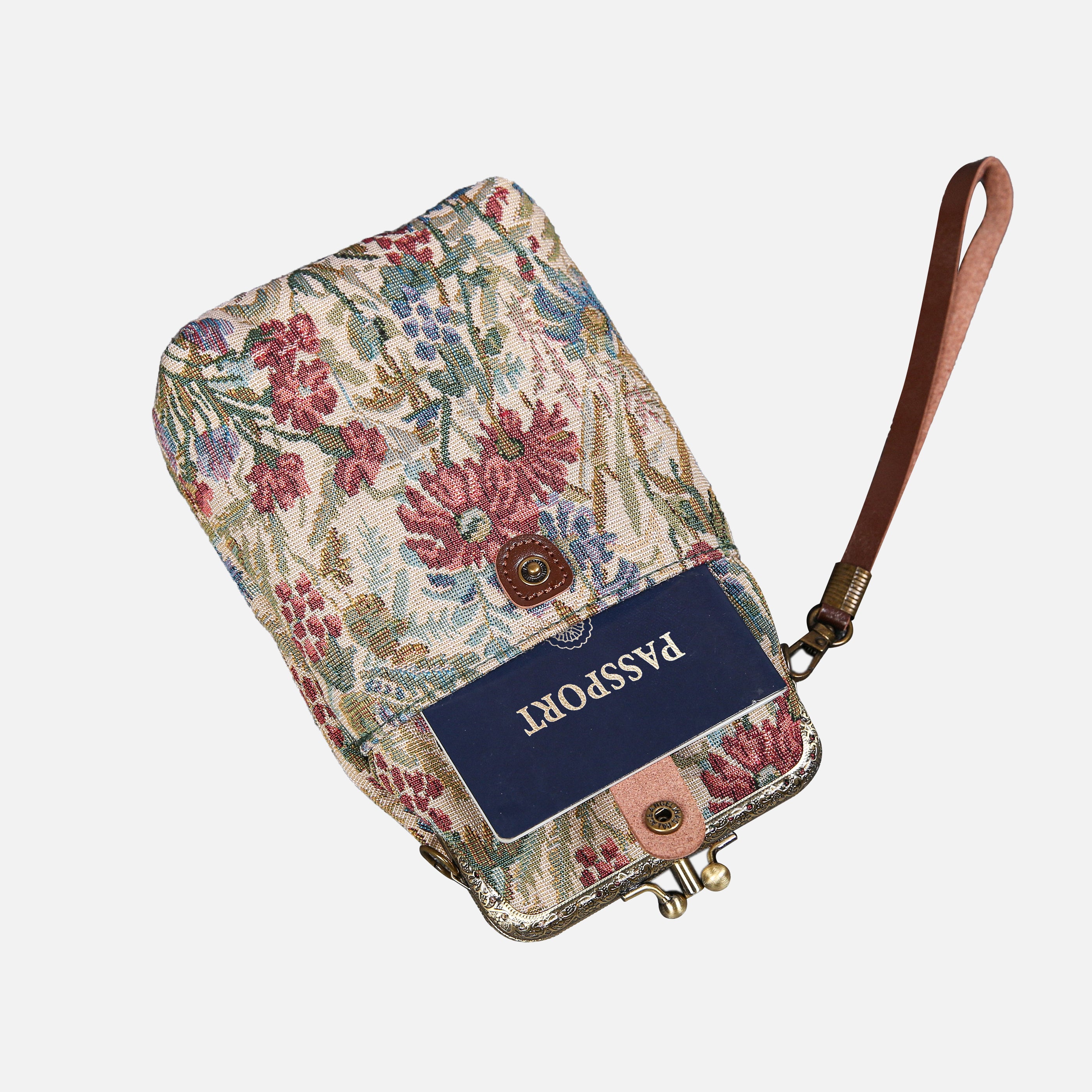 Spring Valley Mint Carpet Phone Case Carpetbag of America pocket