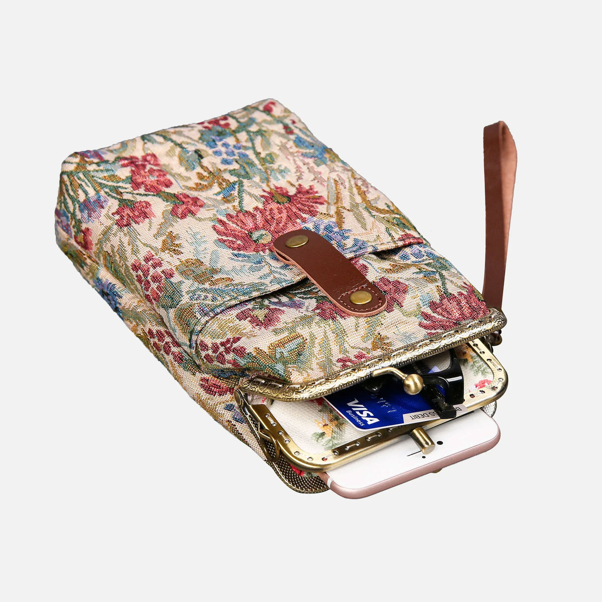 Spring Valley Mint Carpet Phone Case Carpetbag of America opening