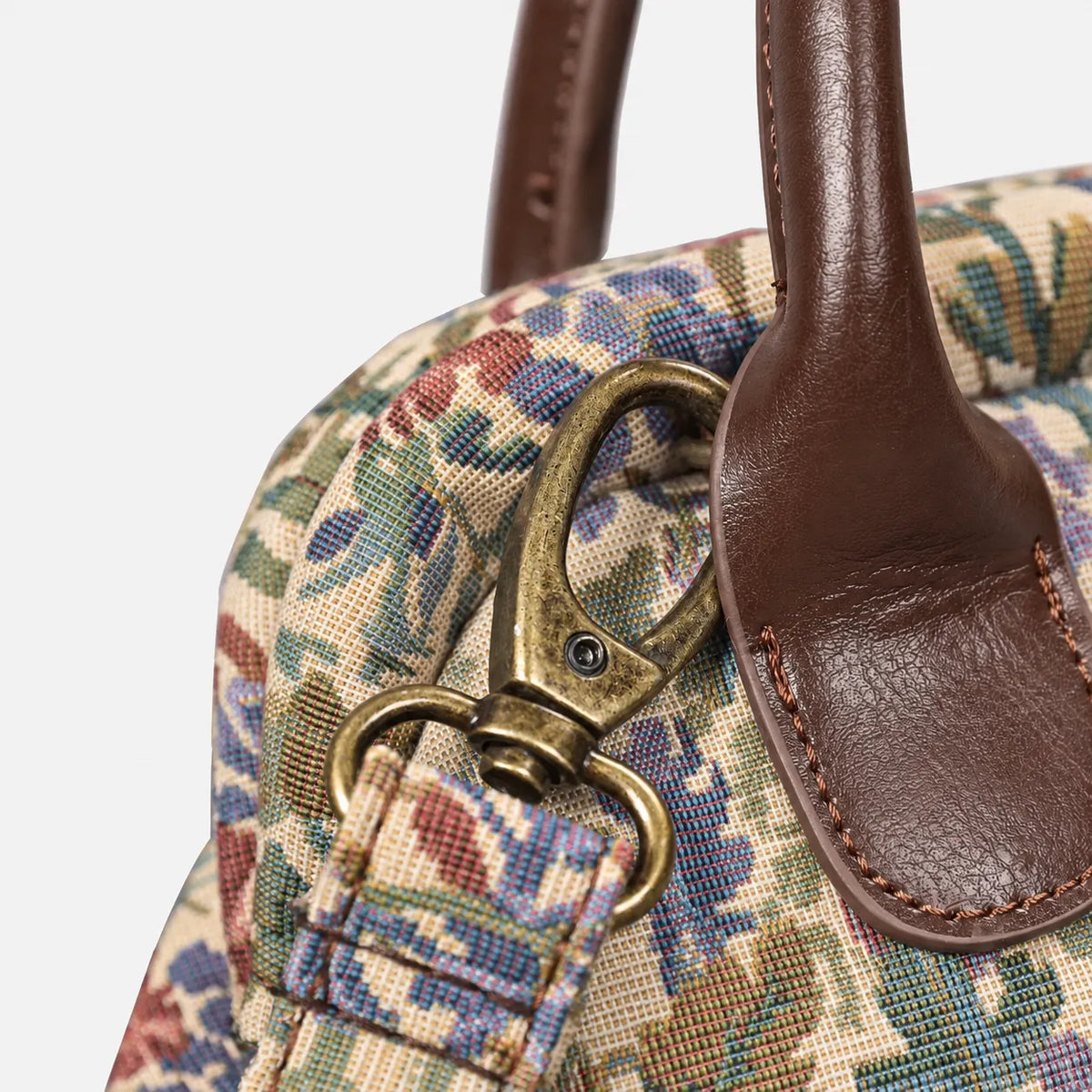 Spring Valley Mint Carpet Satchel carpet bag MCW Handmade of America buckle