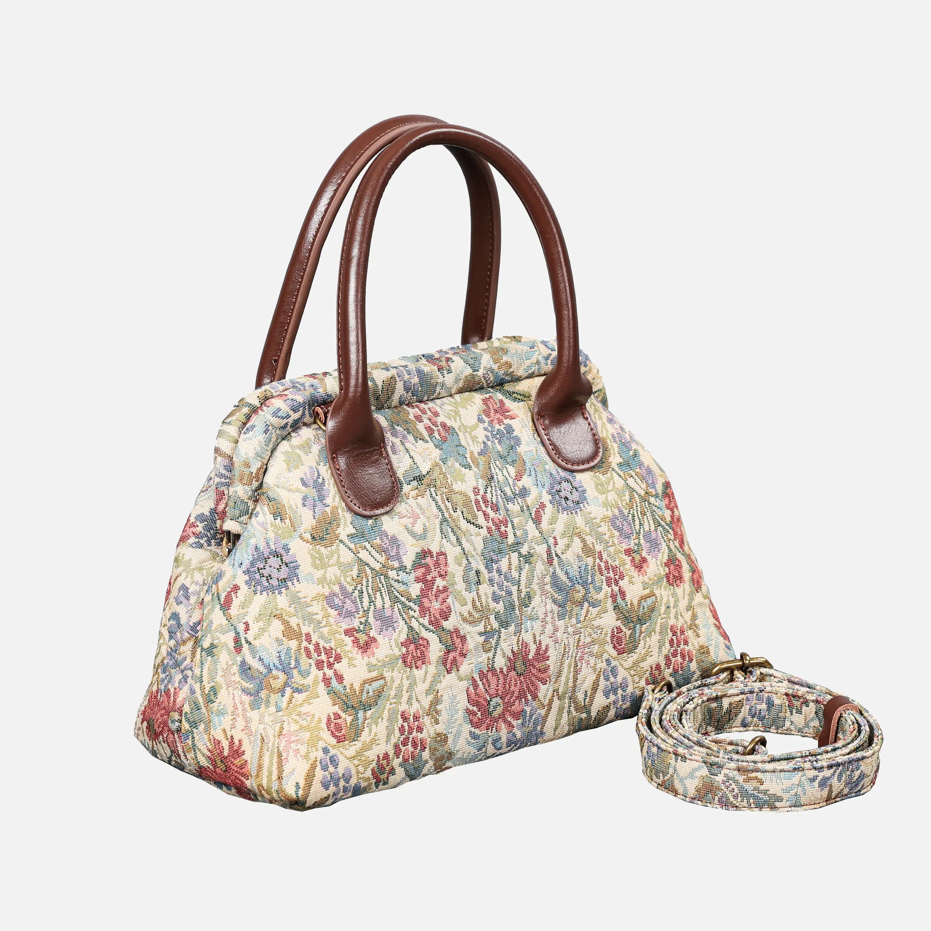 Spring Valley Mint Carpet Satchel carpet bag MCW Handmade of America with strap