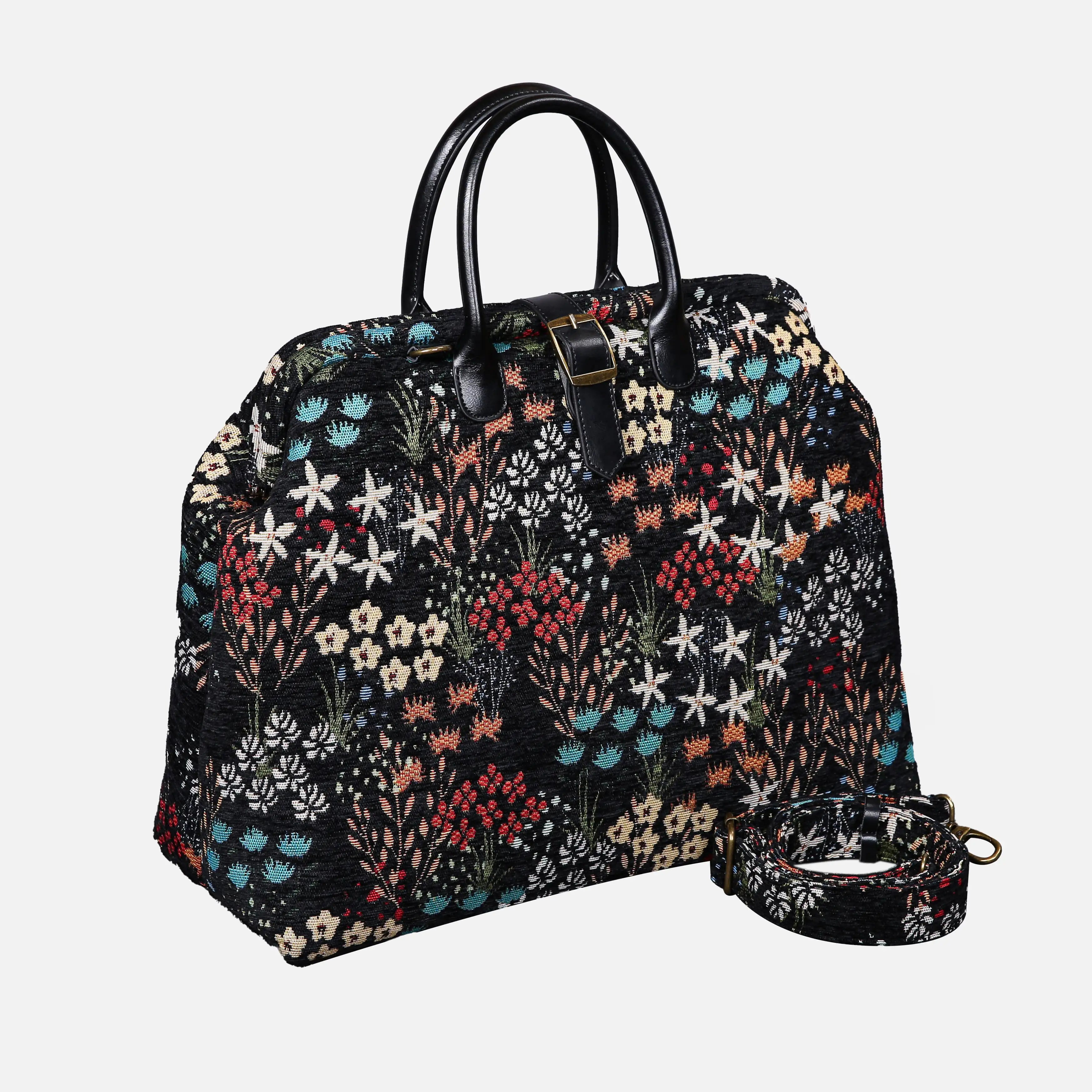 Night Garden Mary Poppins Weekender Carpetbag of America with shoulder strap