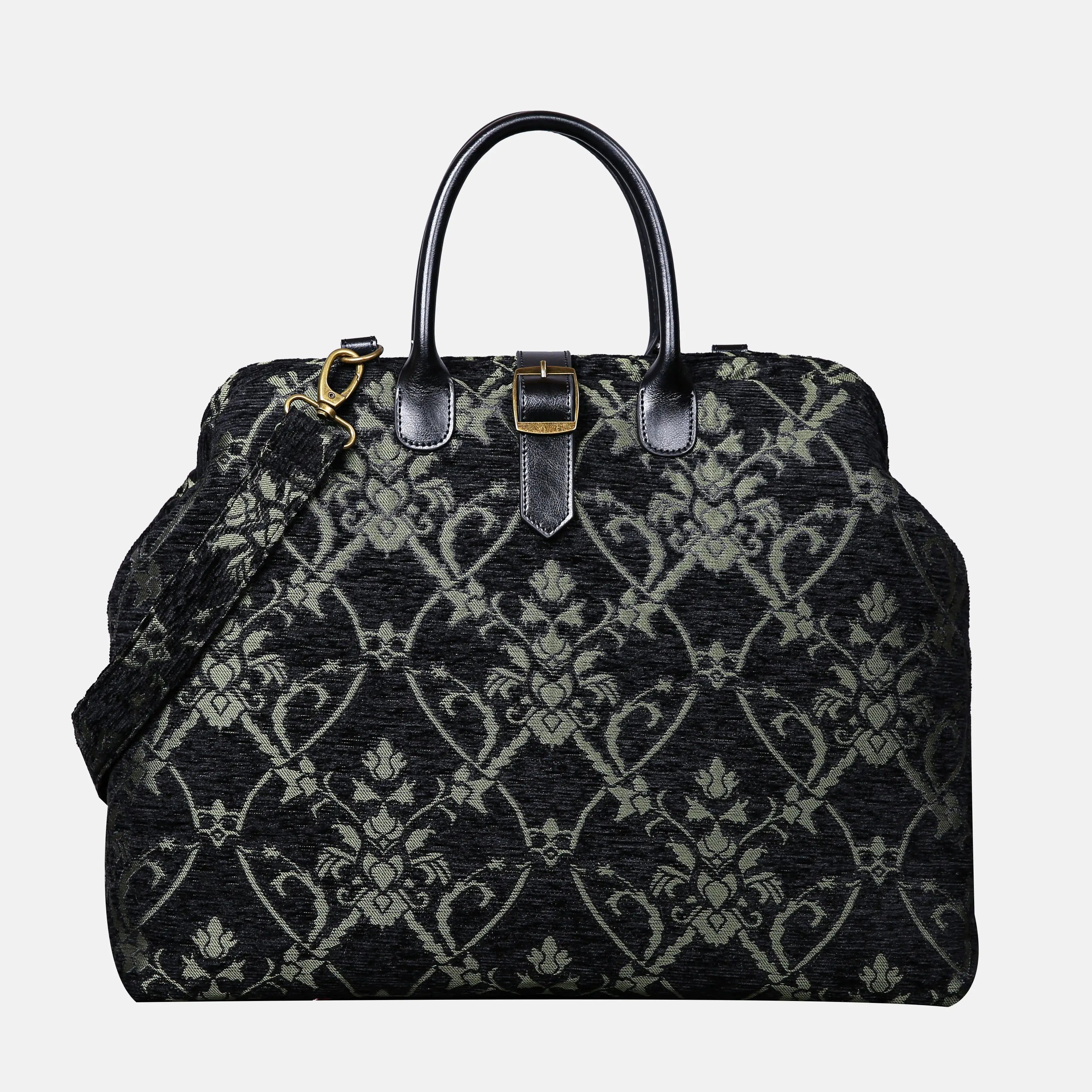 Carnaby Black Dark Green Mary Poppins Weekender Carpetbag of America main