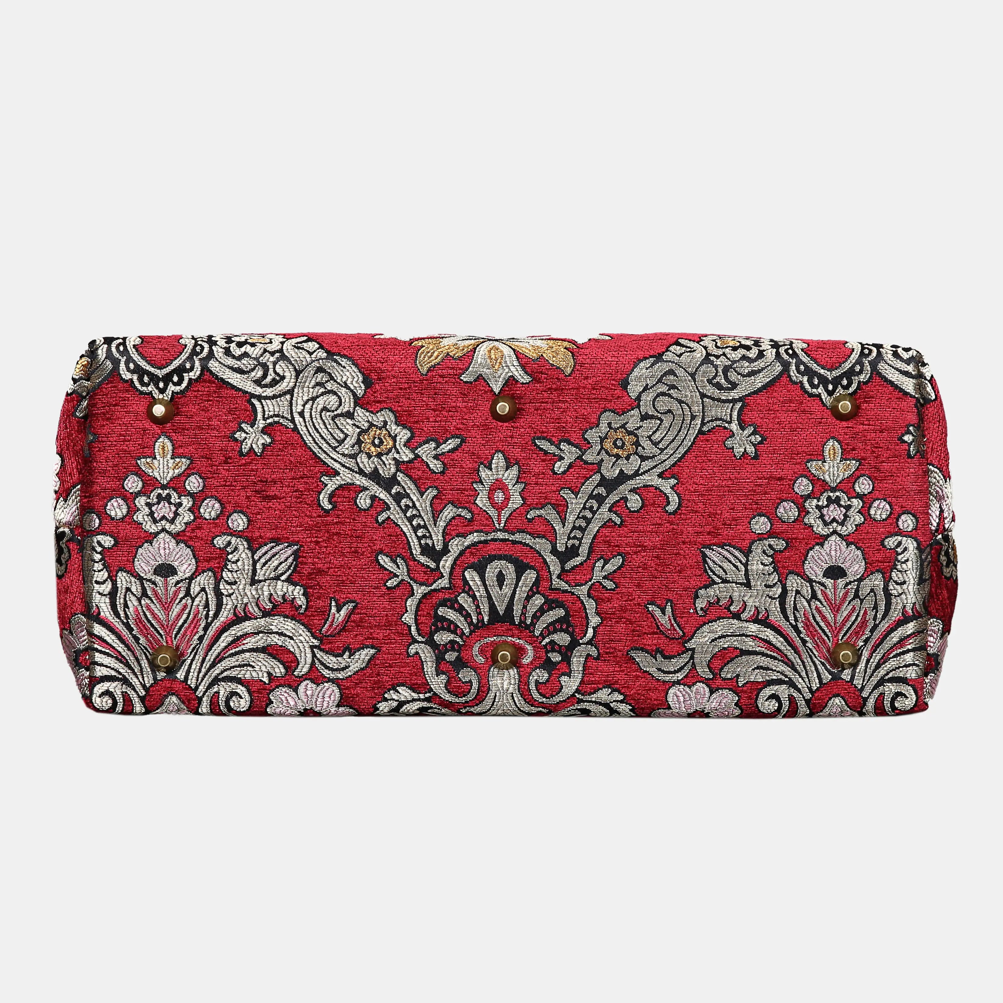 Griccia Red Mary Poppins Weekender Carpetbag of America bottom