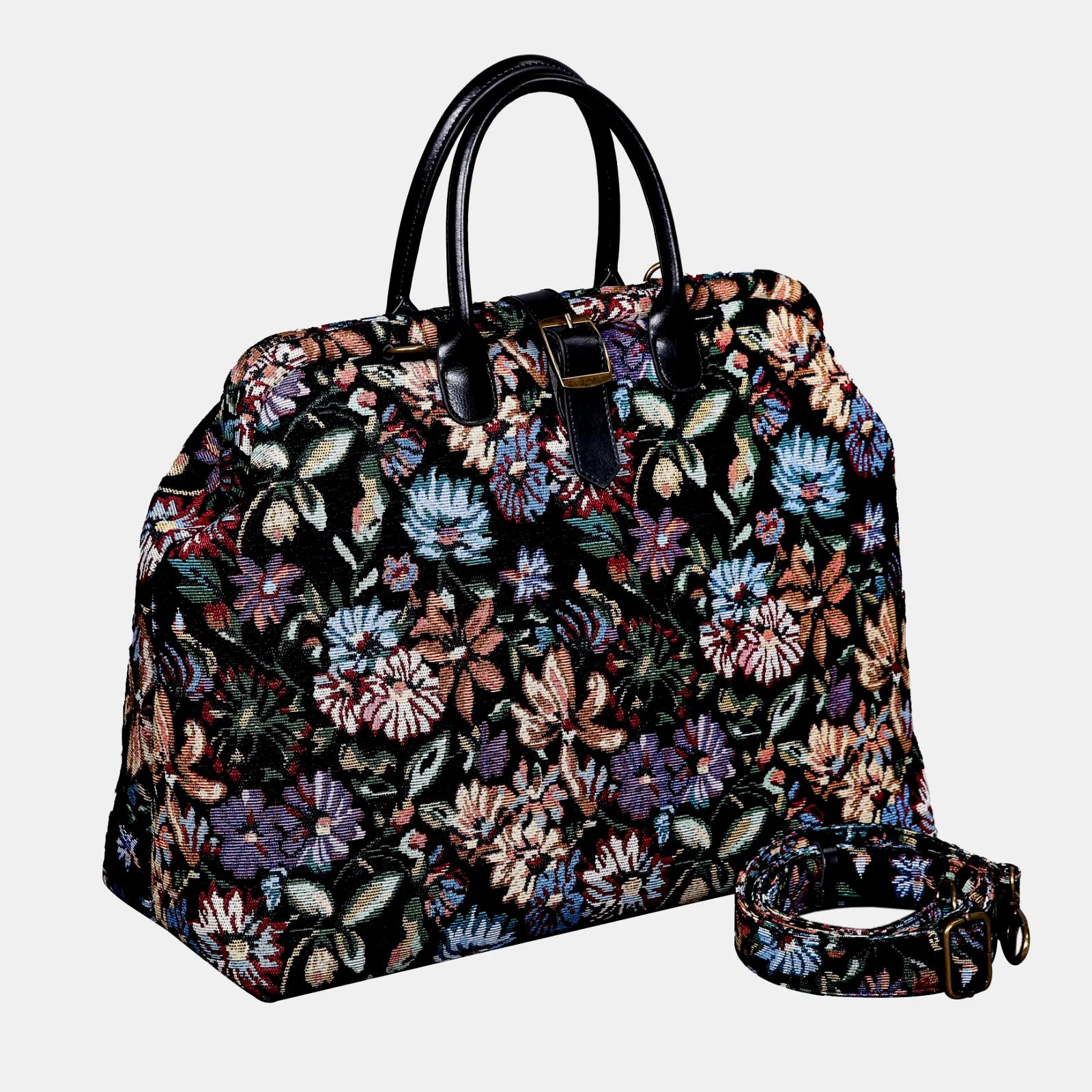 Colorful Cosmos Mary Poppins Weekender Carpetbag of America with shoulder strap