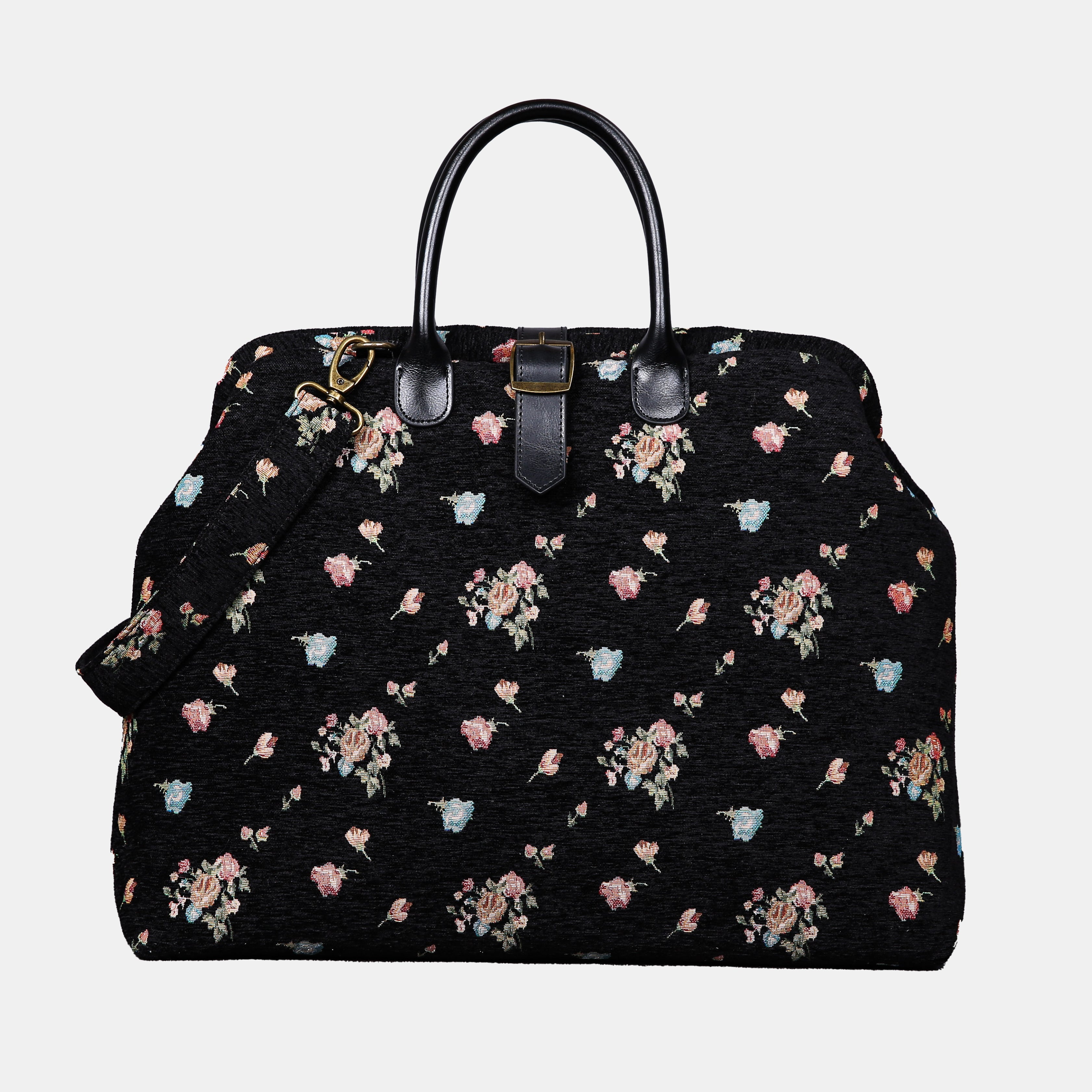Bouquets Black Mary Poppins Weekender carpet bag MCW Handmade