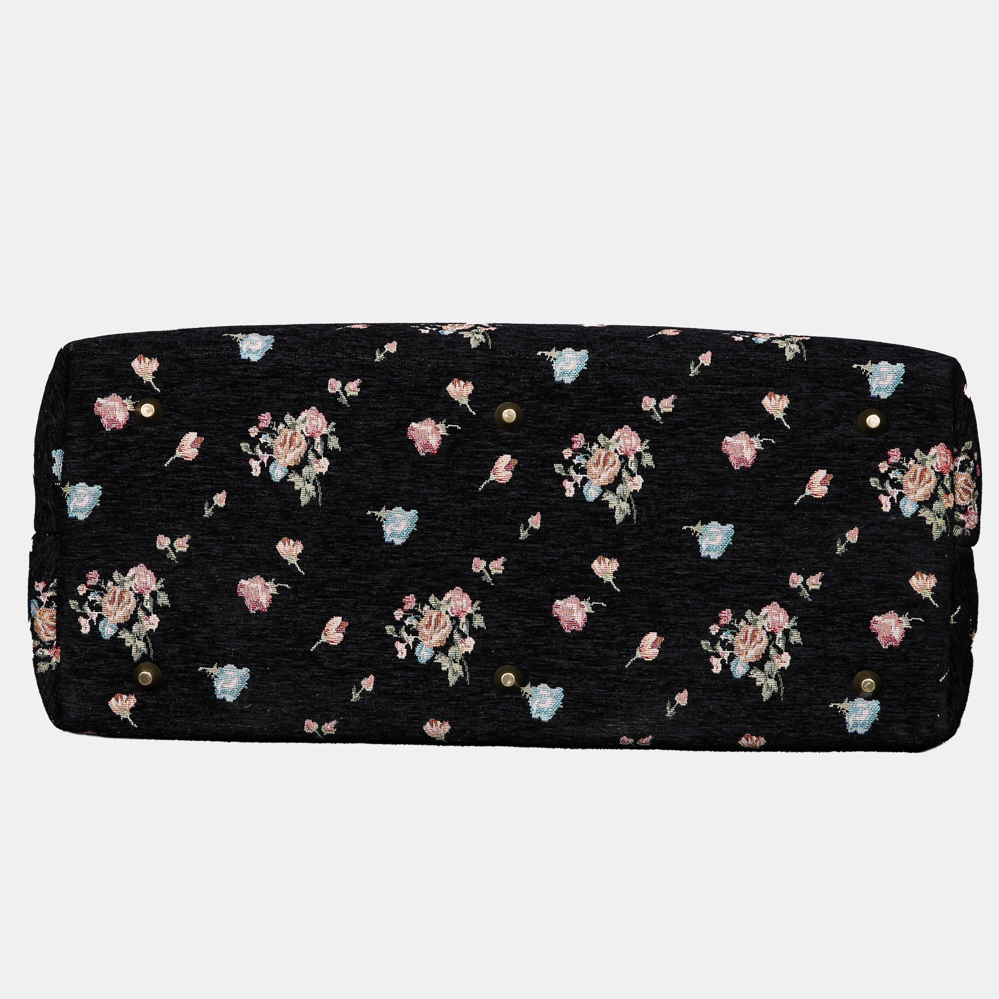 Bouquets Black Mary Poppins Weekender carpet bag MCW Handmade-4