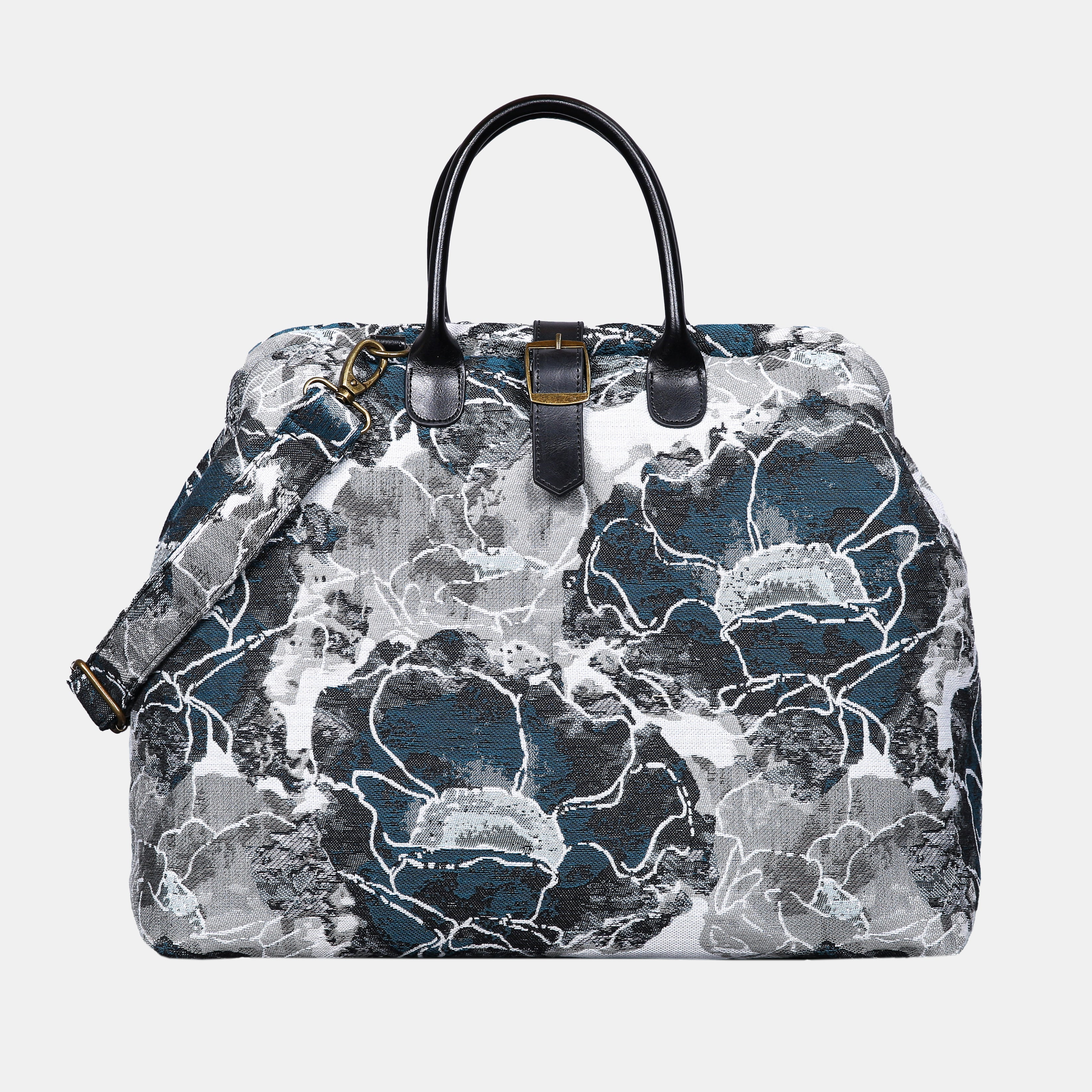 Fantastic Bloom Grey Mary Poppins Weekender carpet bag MCW Handmade