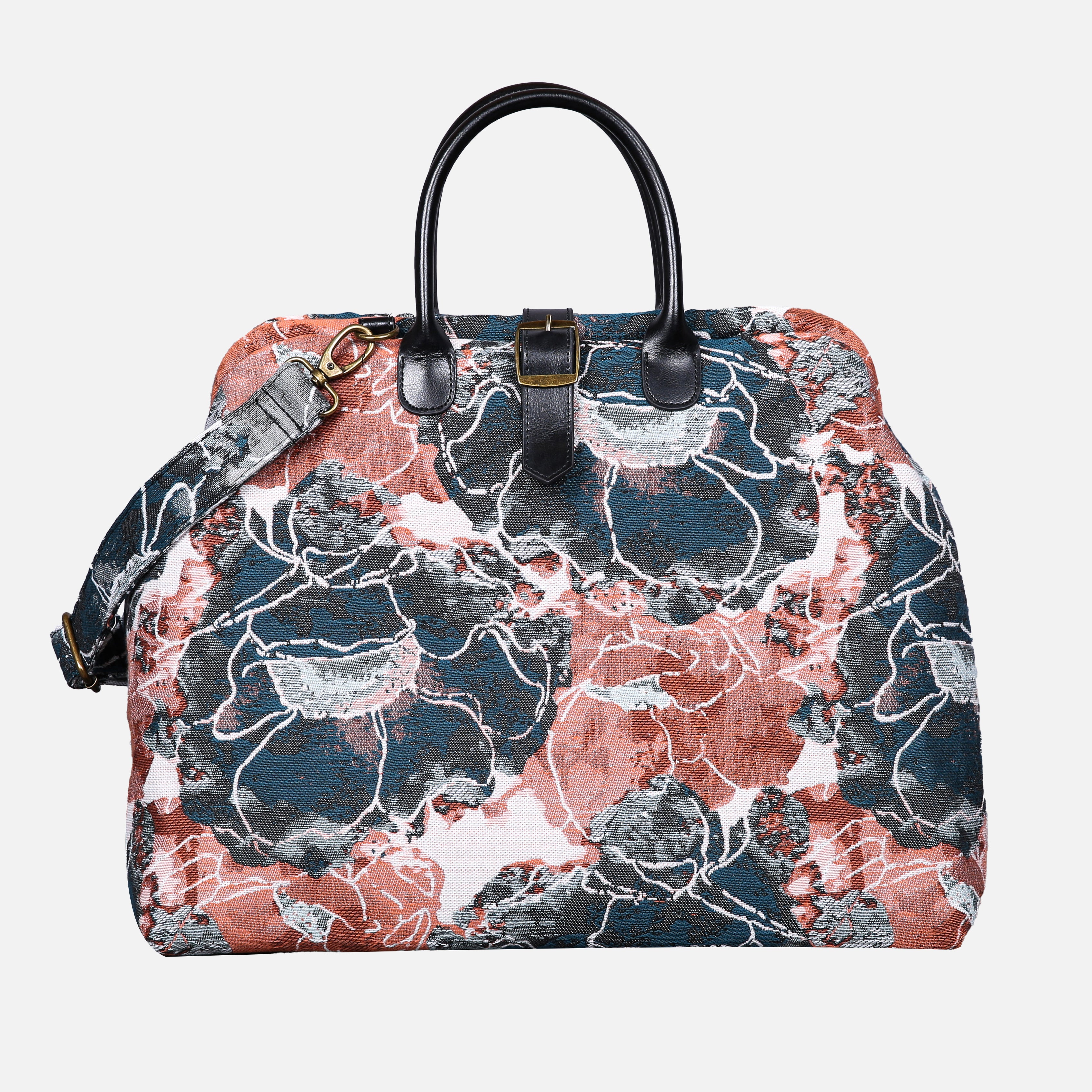 Fantastic Bloom Orange Mary Poppins Weekender carpet bag MCW Handmade