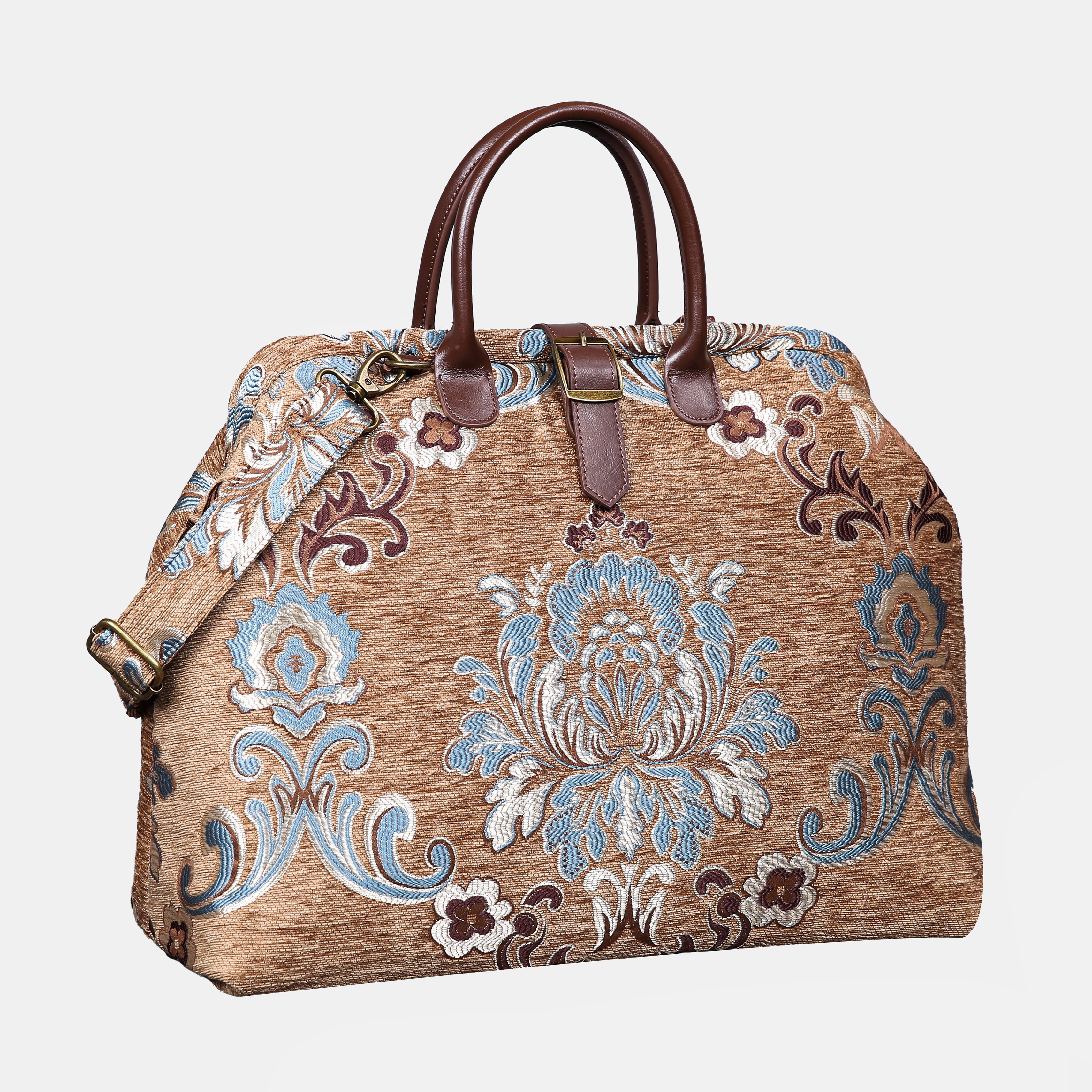 Rinascimento Camel Mary Poppins Weekender carpet bag MCW Handmade