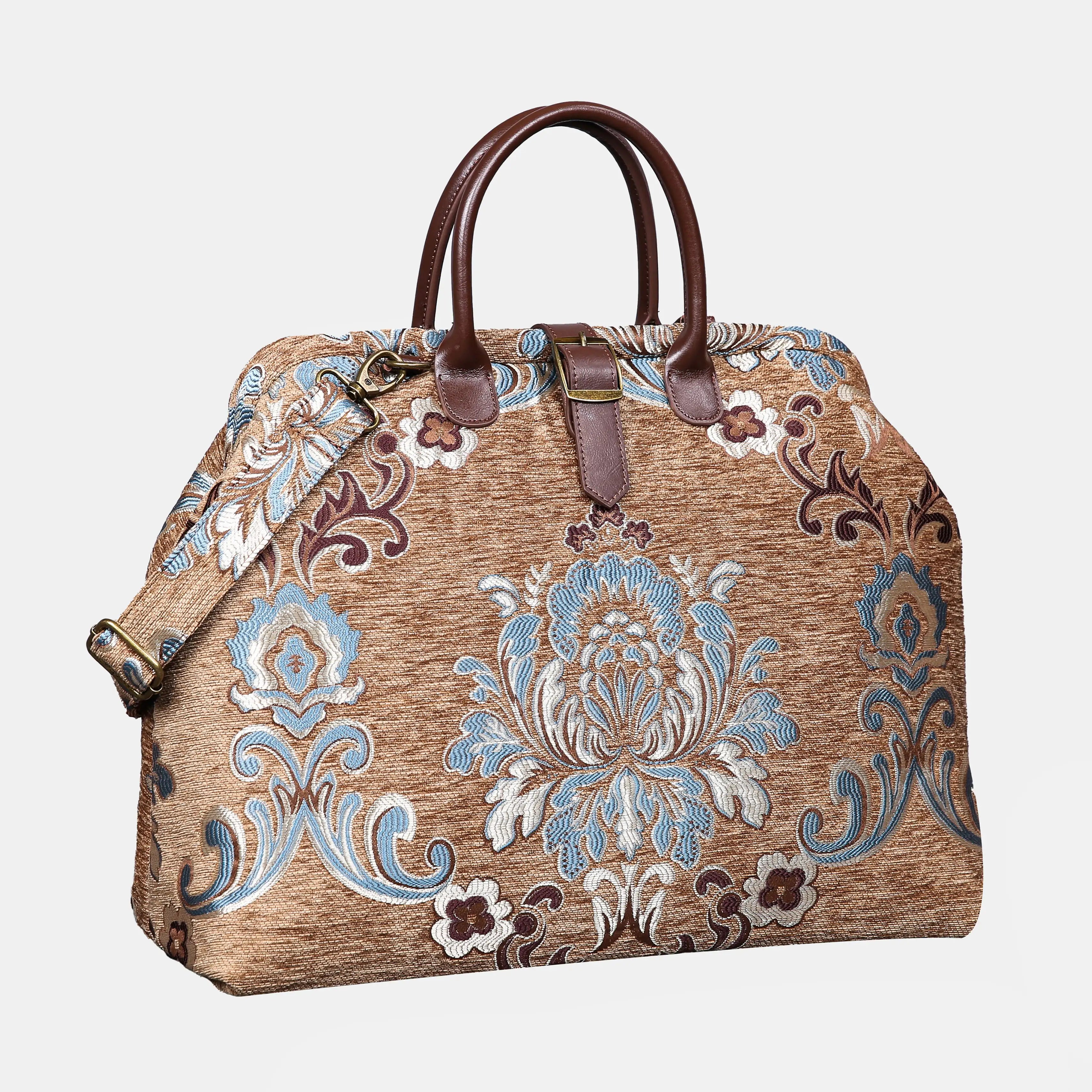 Rinascimento Camel Mary Poppins Weekender Carpetbag of America front