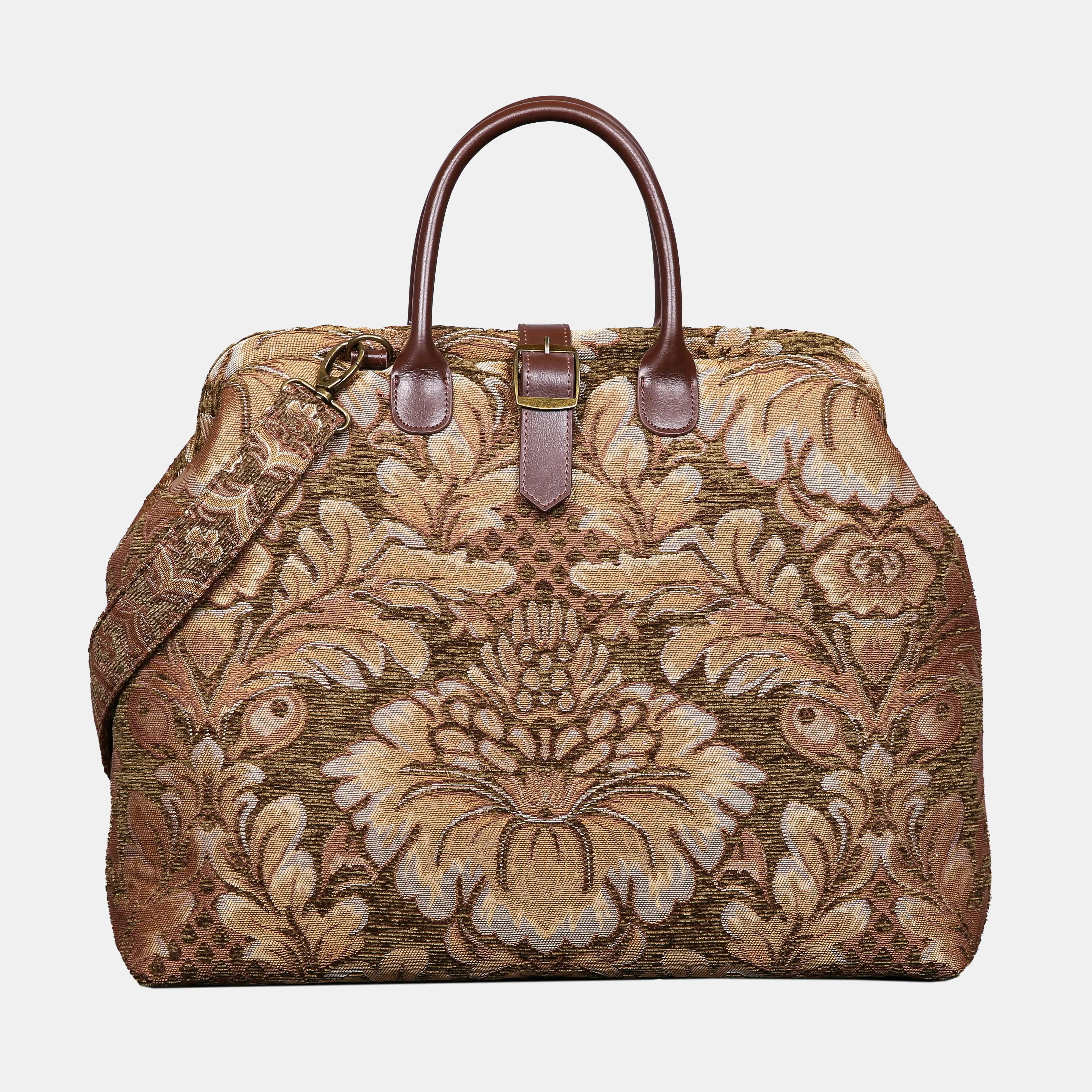 Pomegranate Brown Mary Poppins Weekender Carpetbag of America main
