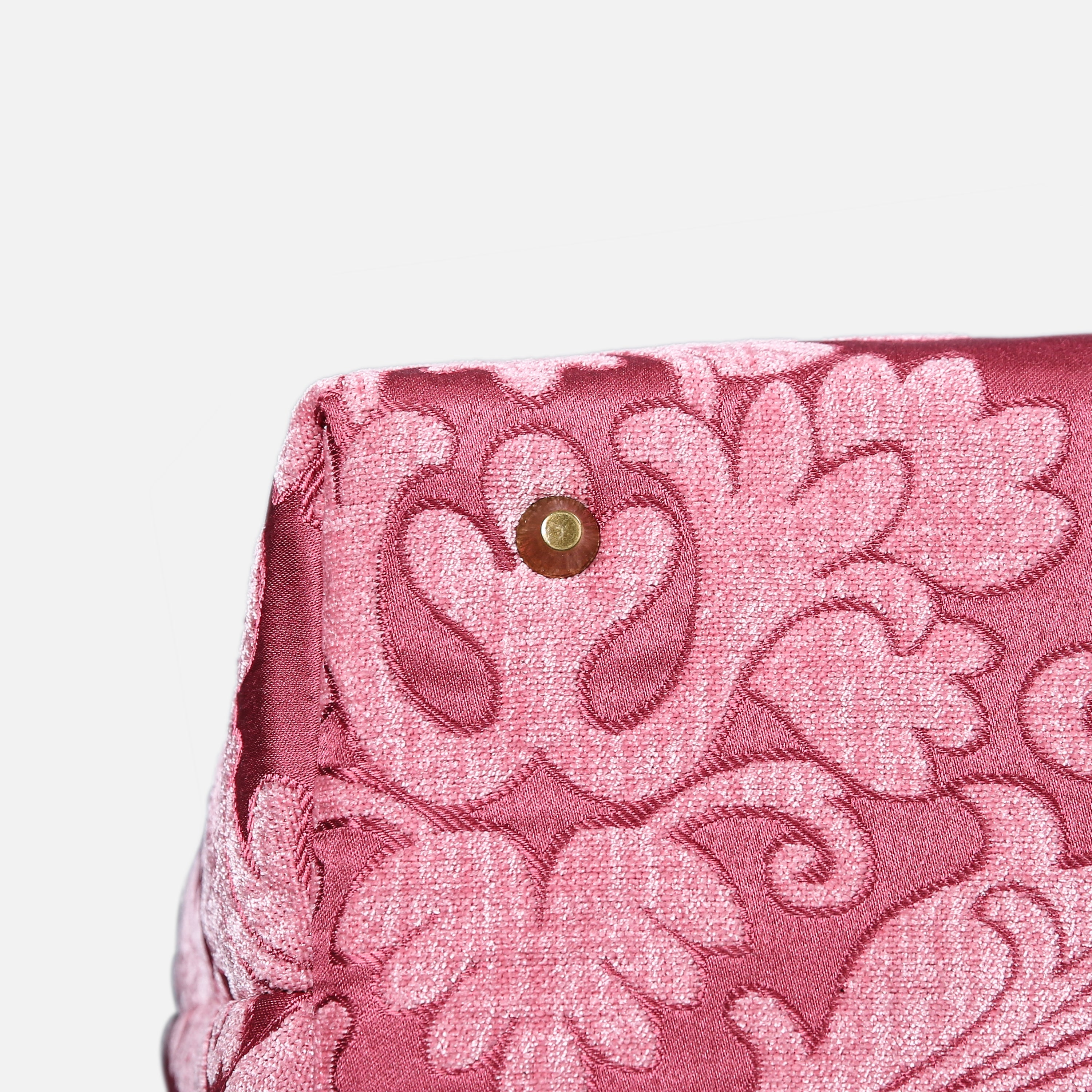 Queen Rose Pink Mary Poppins Weekender carpet bag MCW Handmade-4