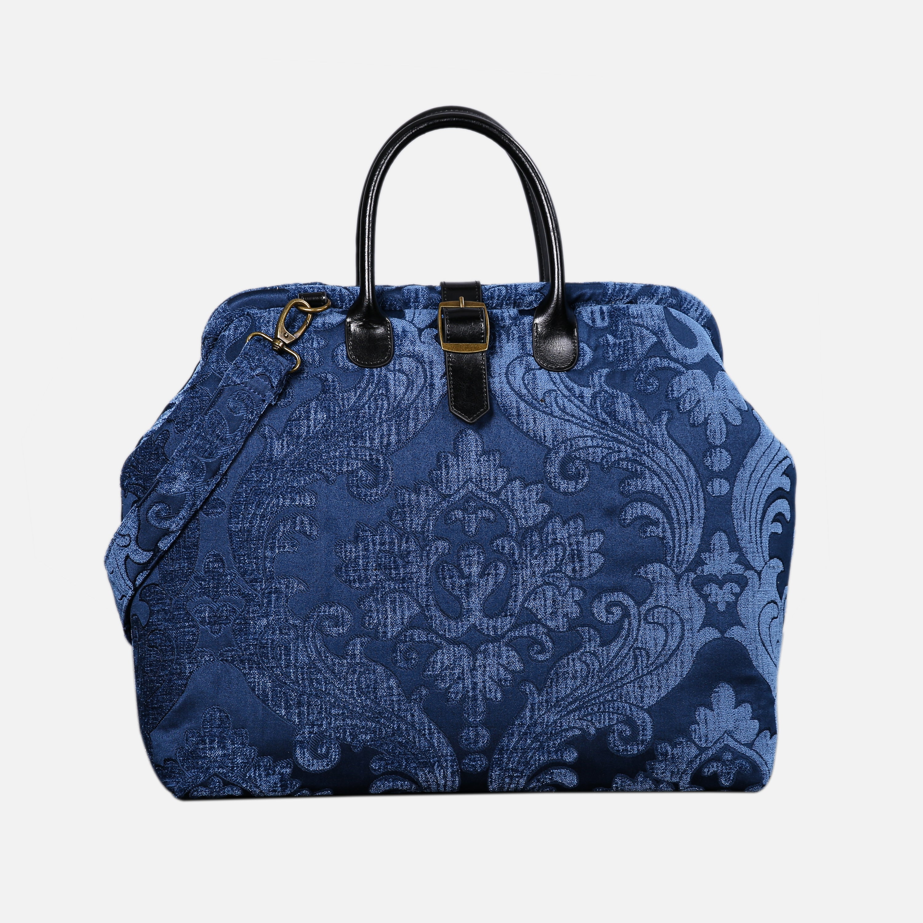 Queen Royal Blue Mary Poppins Weekender carpet bag MCW Handmade