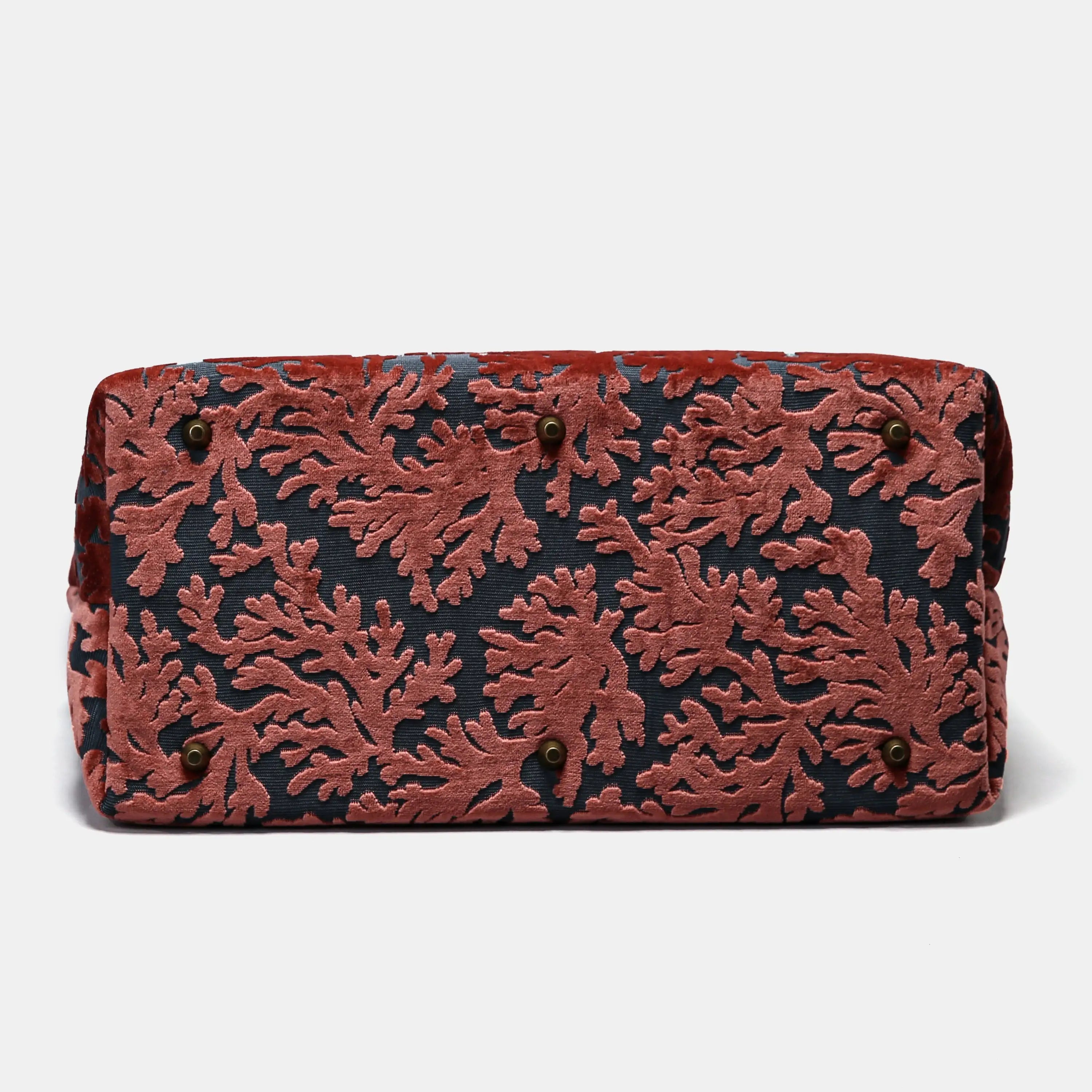 Burnout Velvet St Tropez Scuba Coral Mary Poppins Weekender Carpetbag bottom