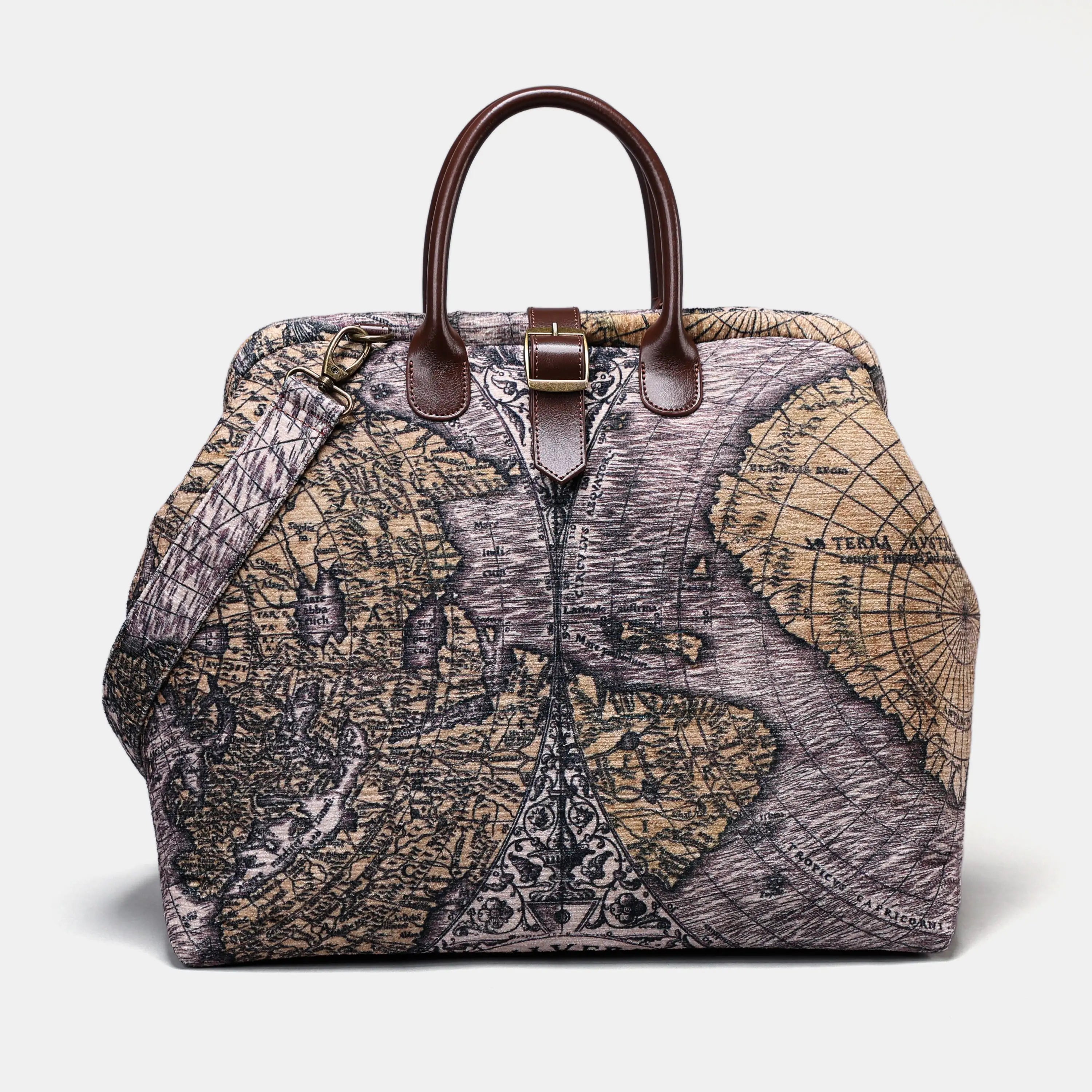 Ancient World Map Mary Poppins Weekender Carpetbag of America main
