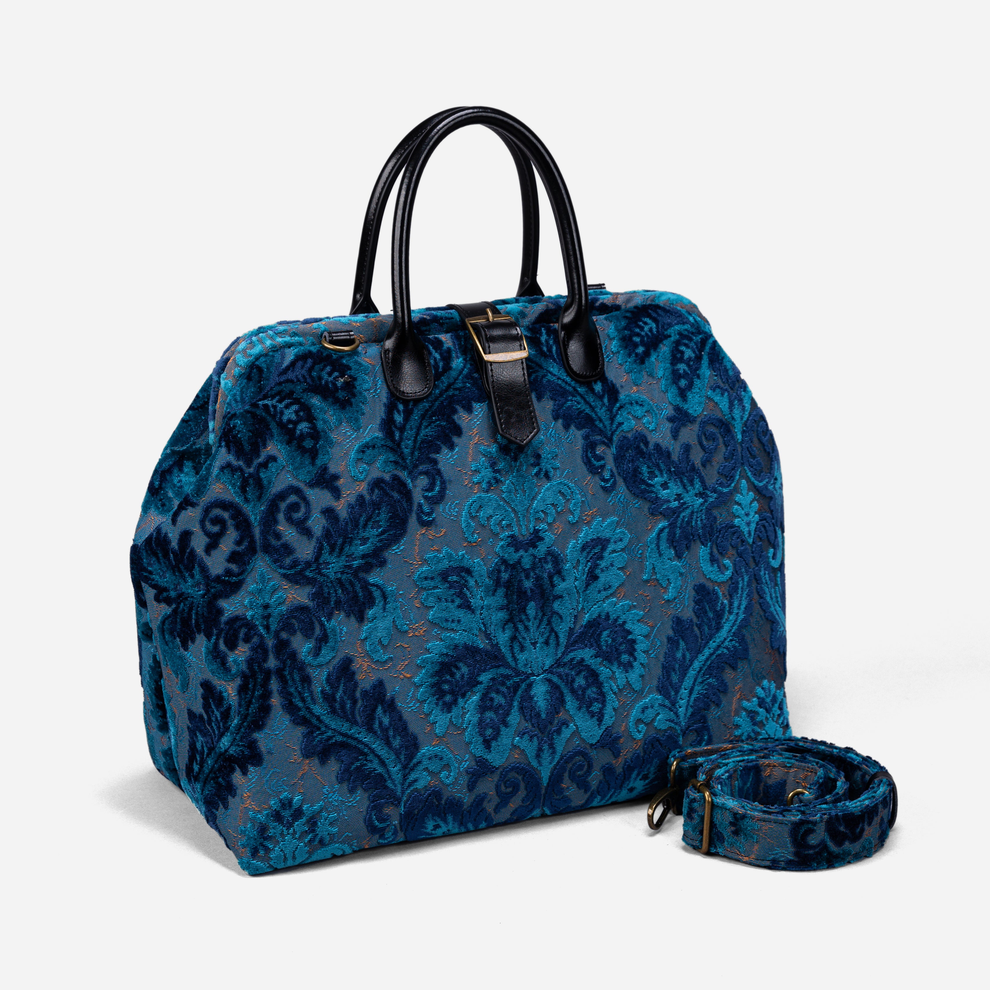 Mary Poppins Carpetbag Revival aqua weekender side