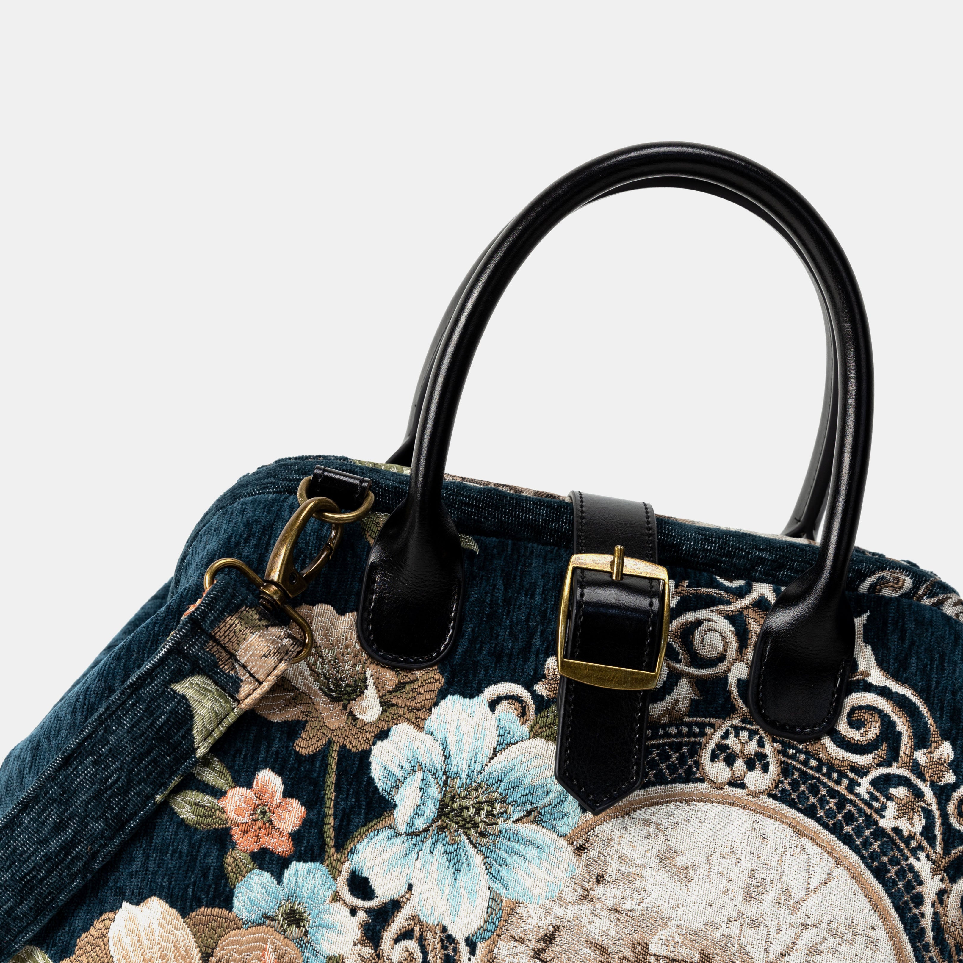 Chateau Cyprus Green Handbag Purse Carpetbag of America buckle