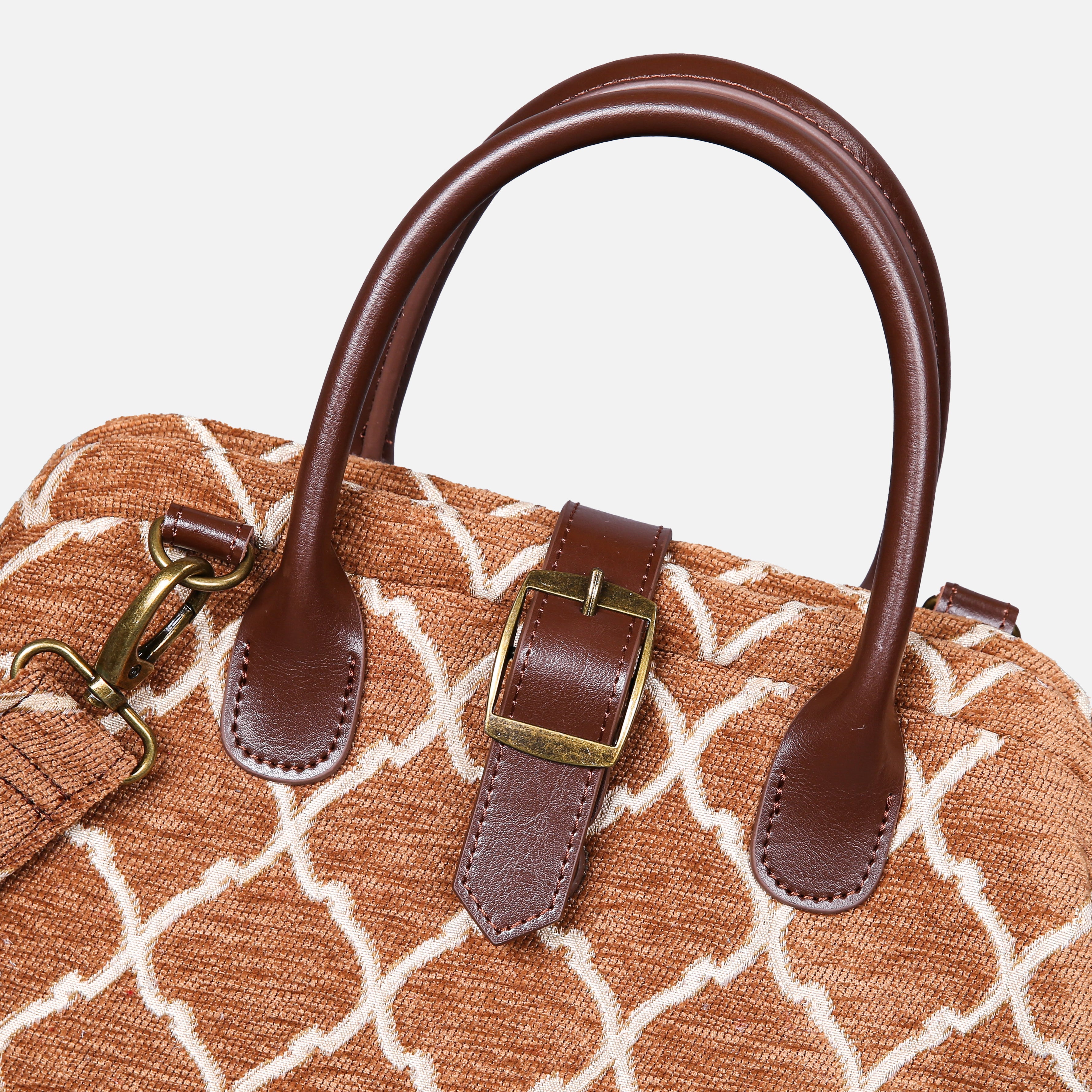 Quartz Cocoa Carpet Handbag Purse carpet bag MCW Handmade-6