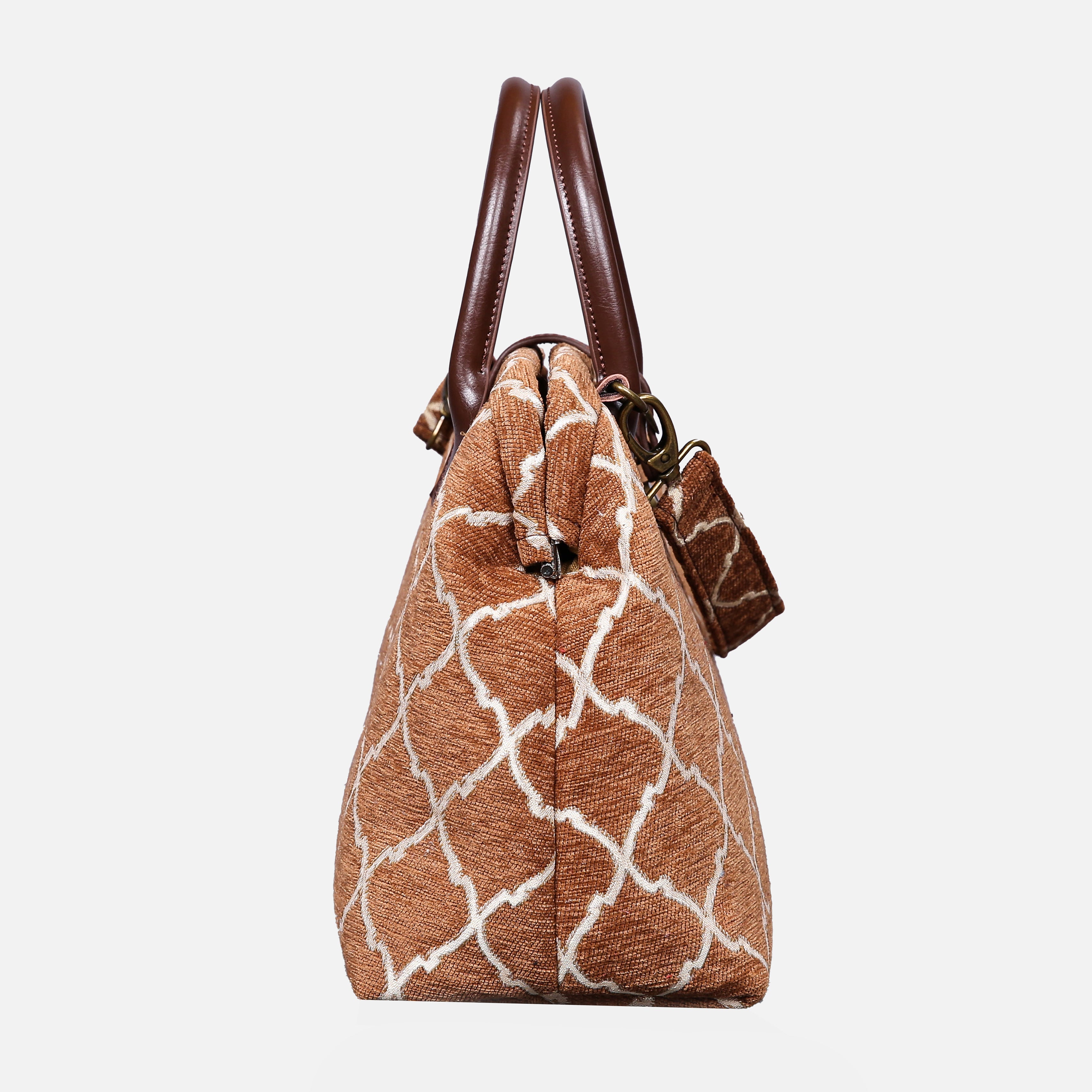 Quartz Cocoa Carpet Handbag Purse carpet bag MCW Handmade-2