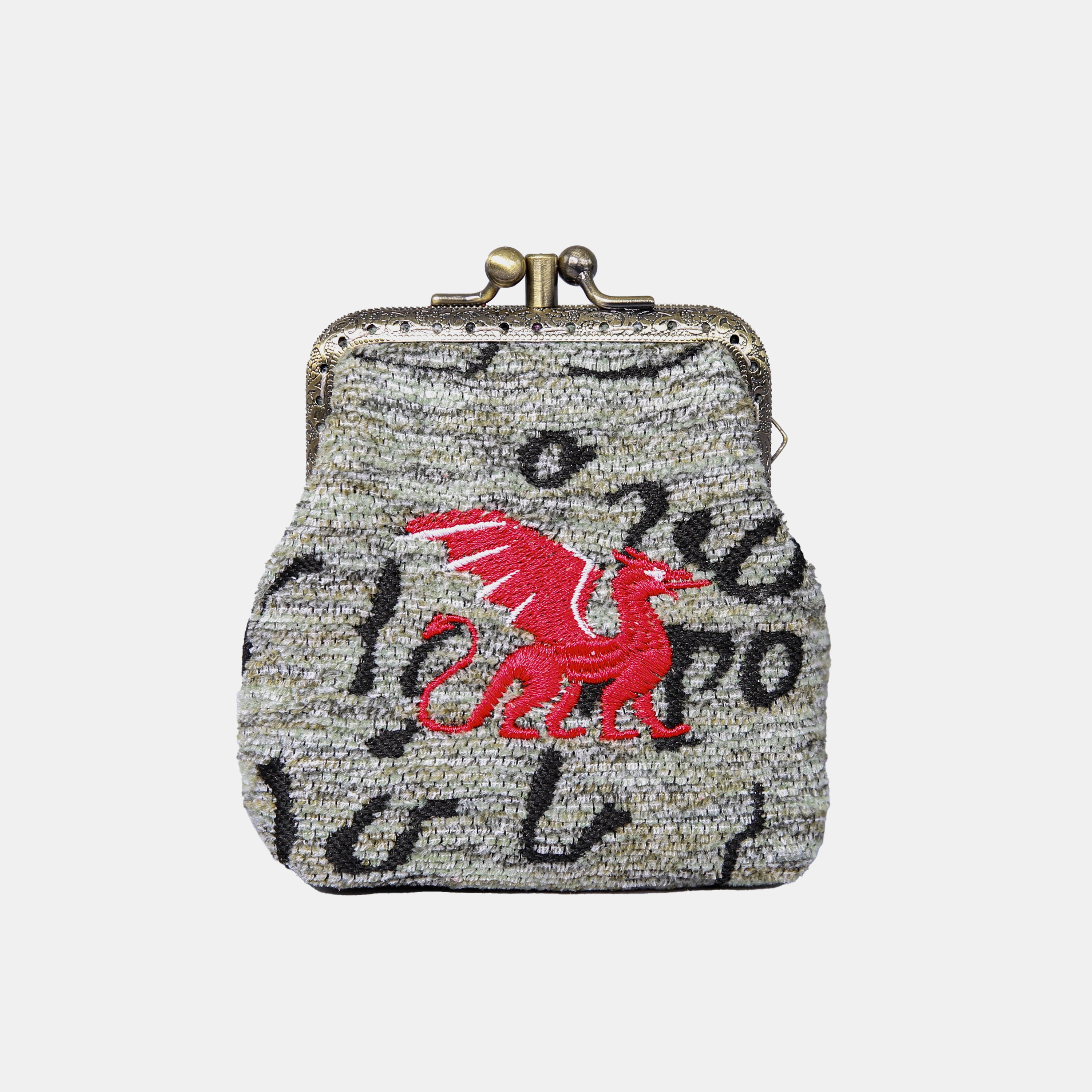 Here Be Dragons Double Kiss Clasp Coin Purse