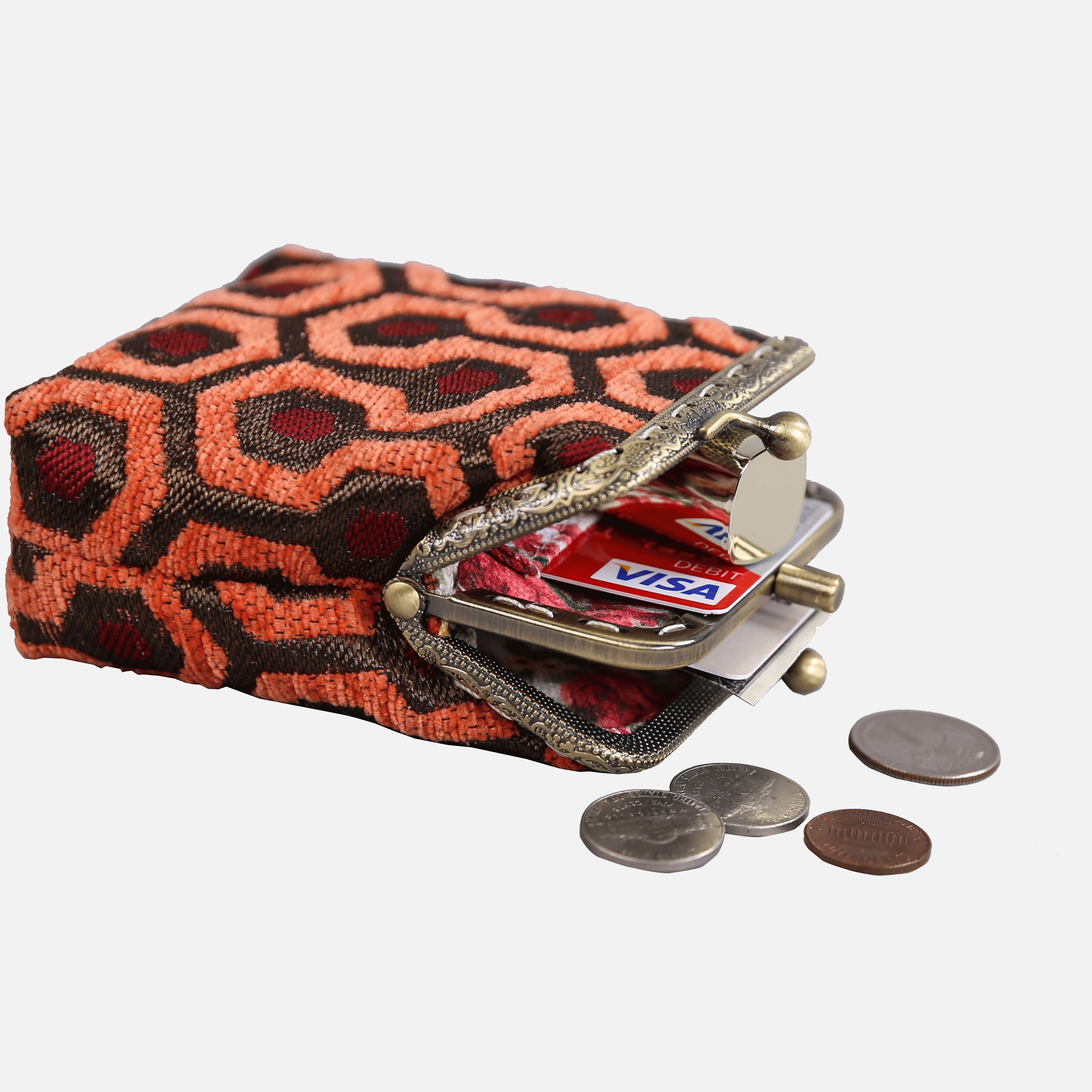 "The Shining" Overlook Hotel Double Kiss Clasp Coin Purse MCW Handmade-4