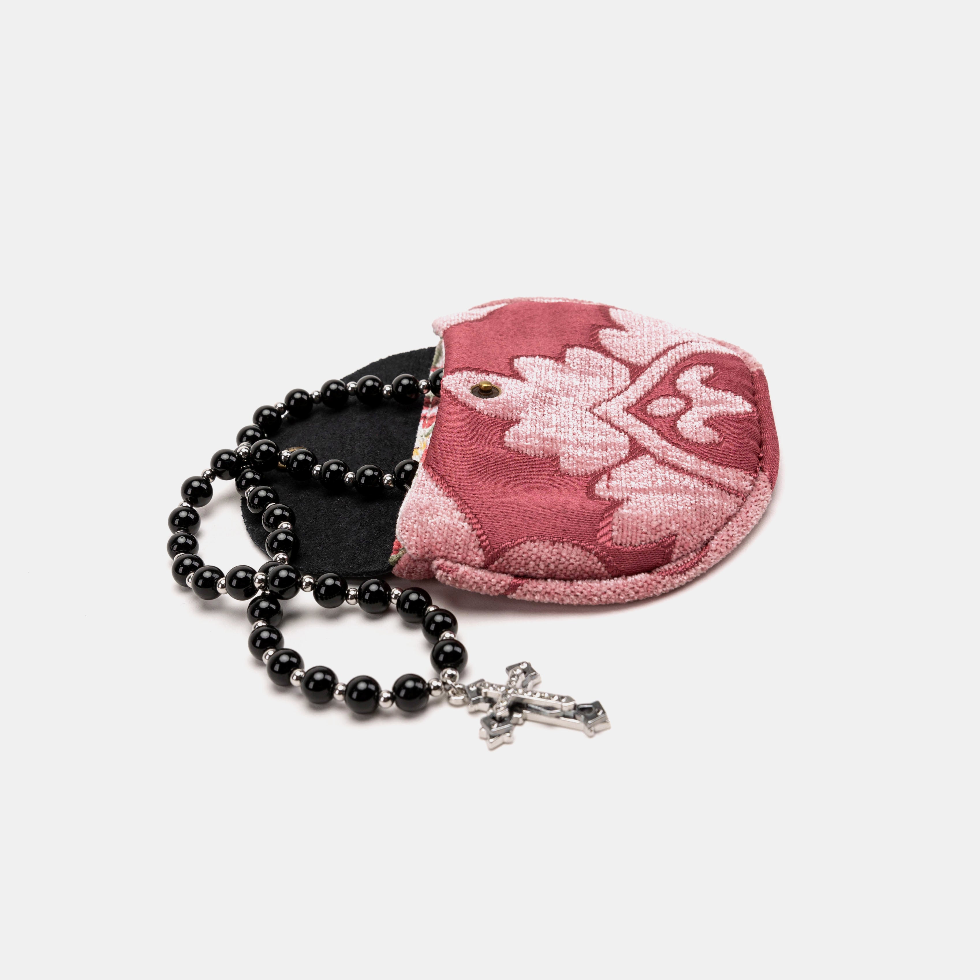 Queen Rose Pink Rosary Bag Carpetbag of America main