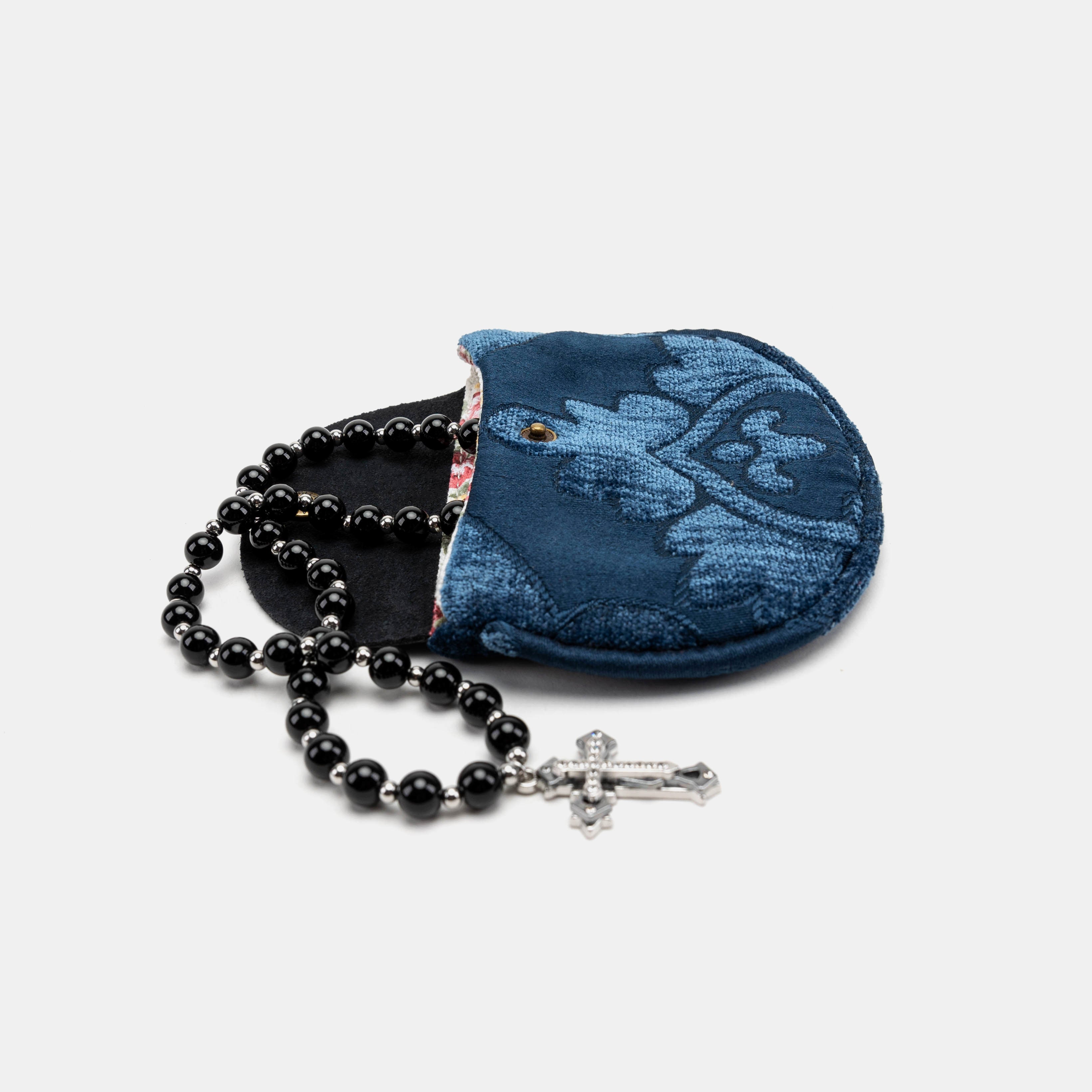 Queen Royal Blue Rosary Bag Carpetbag of America main