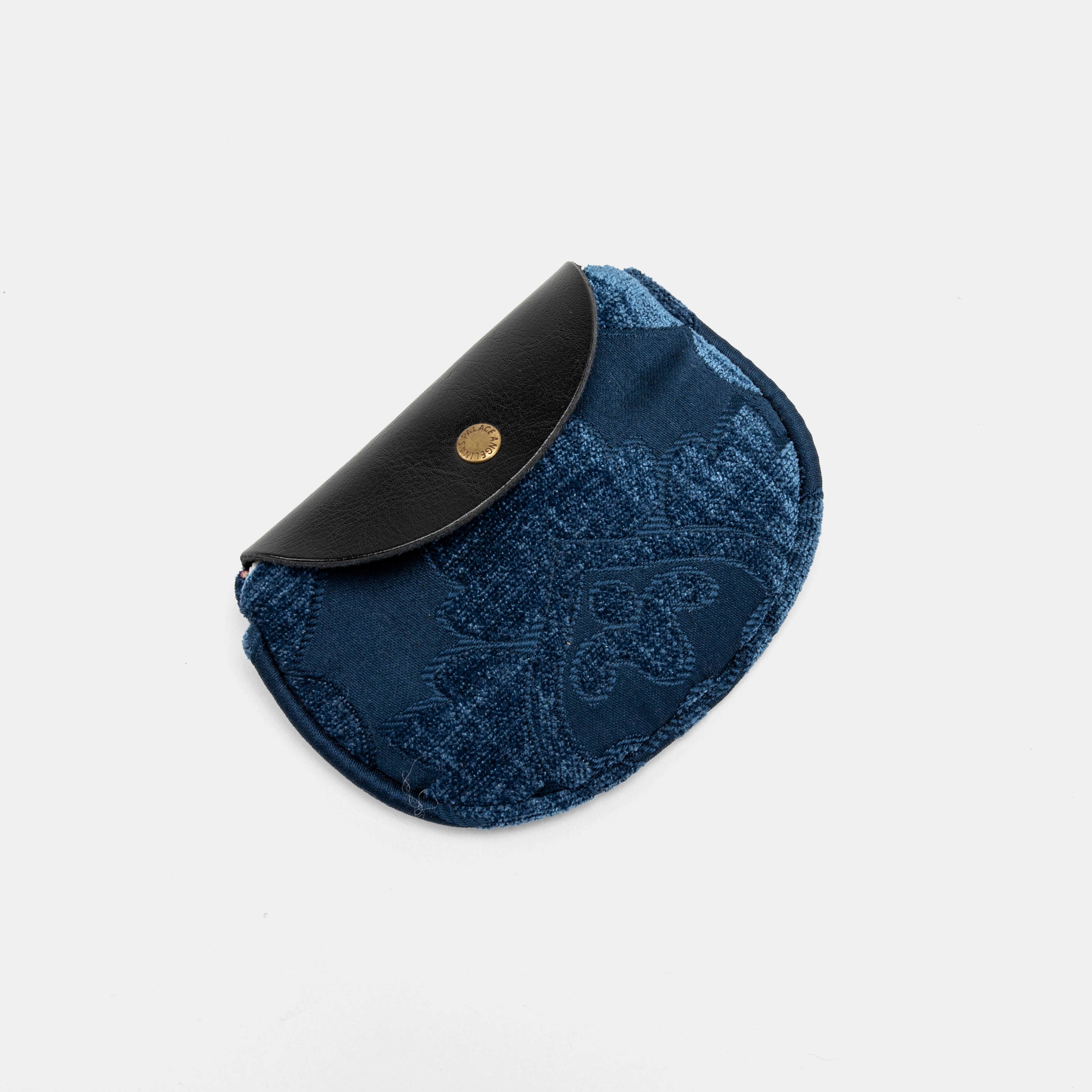 Queen Royal Blue Rosary Bag Carpetbag of America lay flat