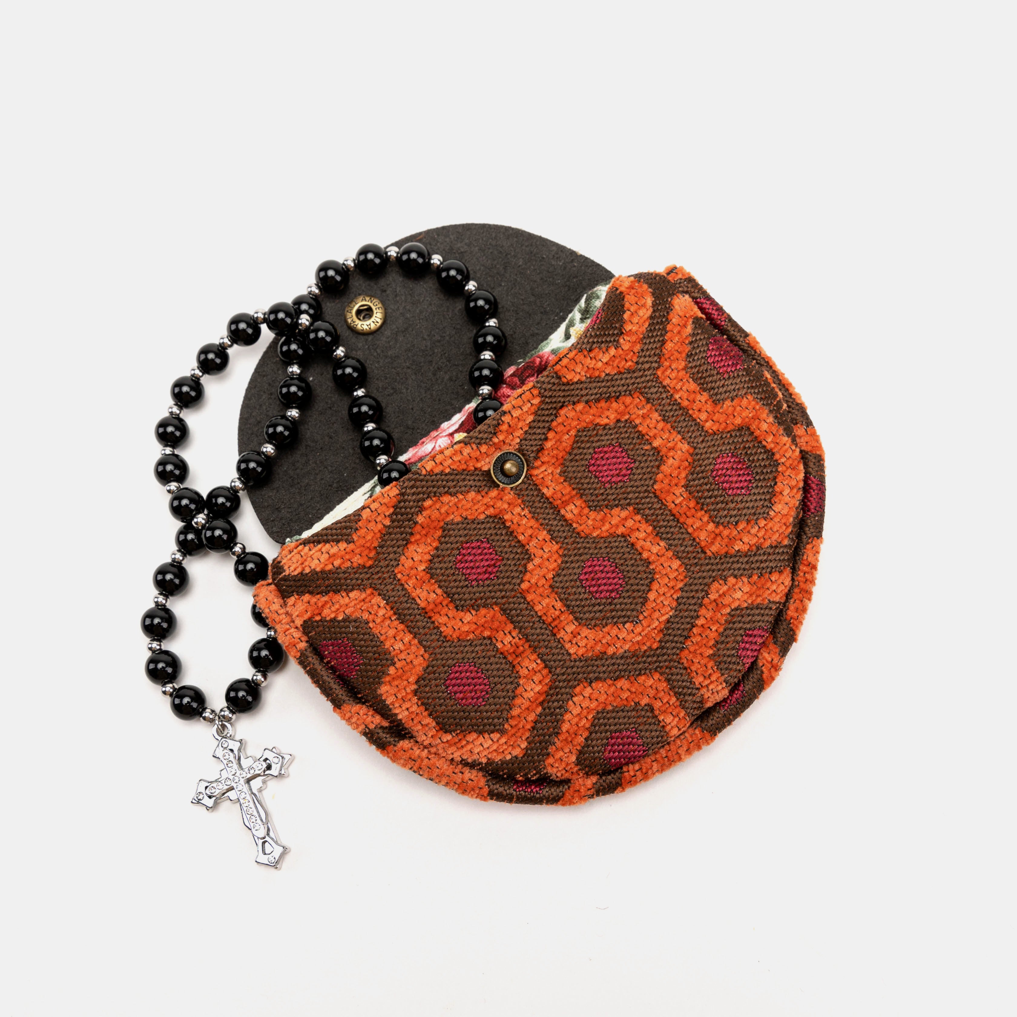 "The Shining" Overlook Hotel Rosary Bag Carpetbag of America with rosary beads