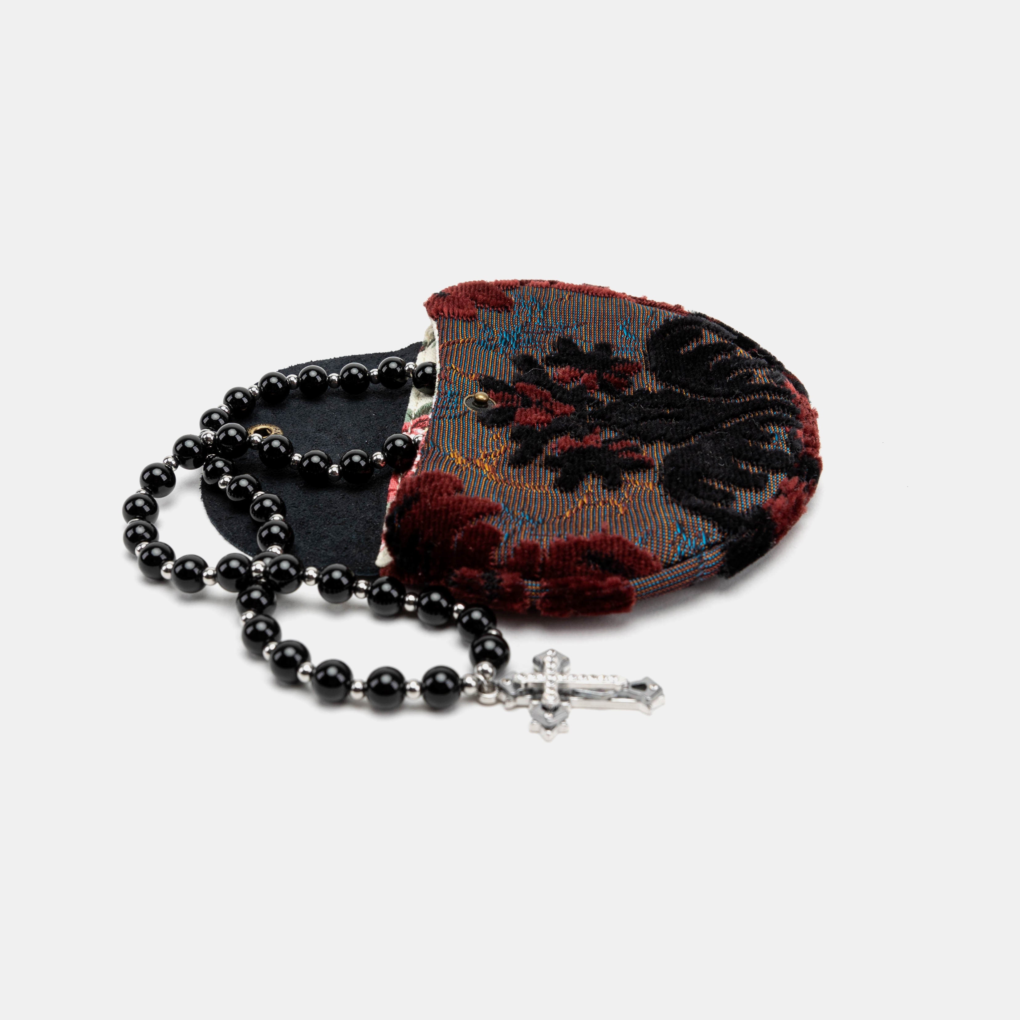 Burnout Velvet Revival Sephia Rosary Bag main