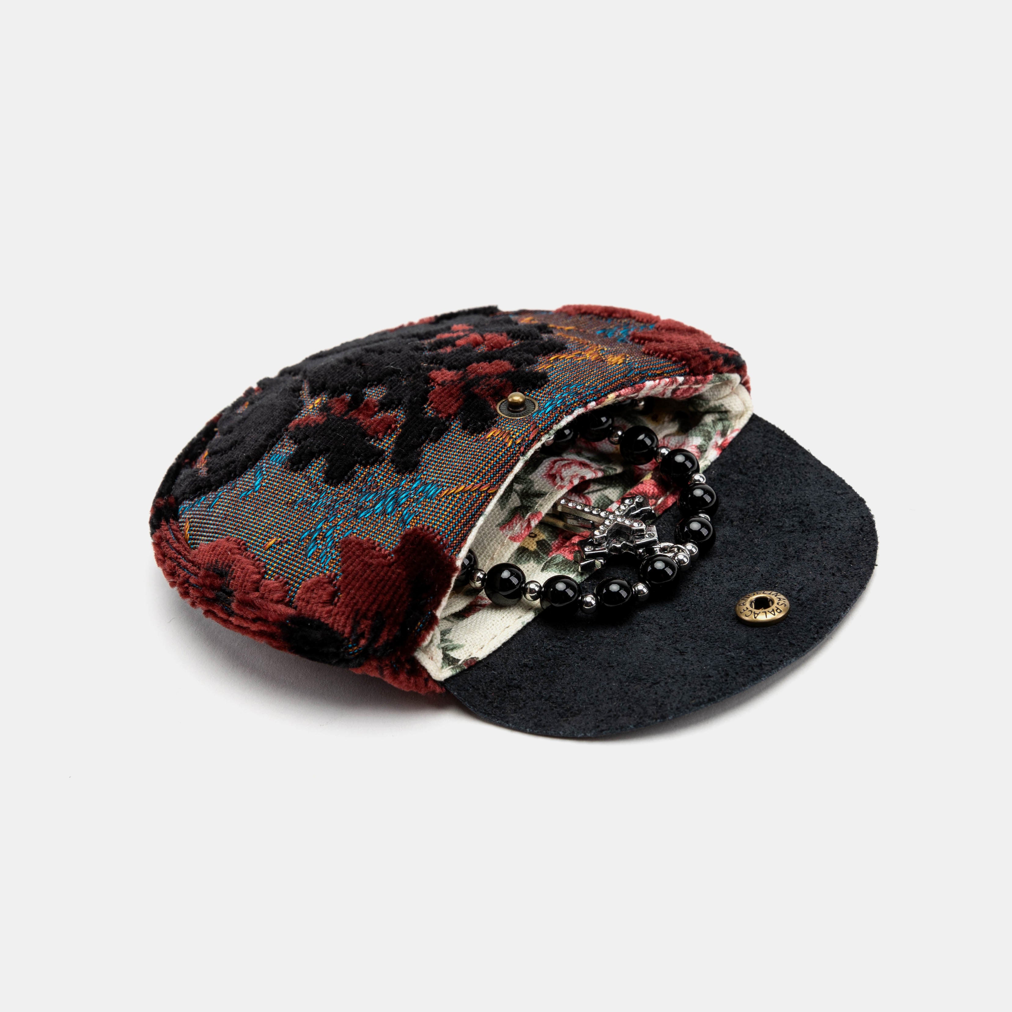 Burnout Velvet Revival Sephia Rosary Bag in use