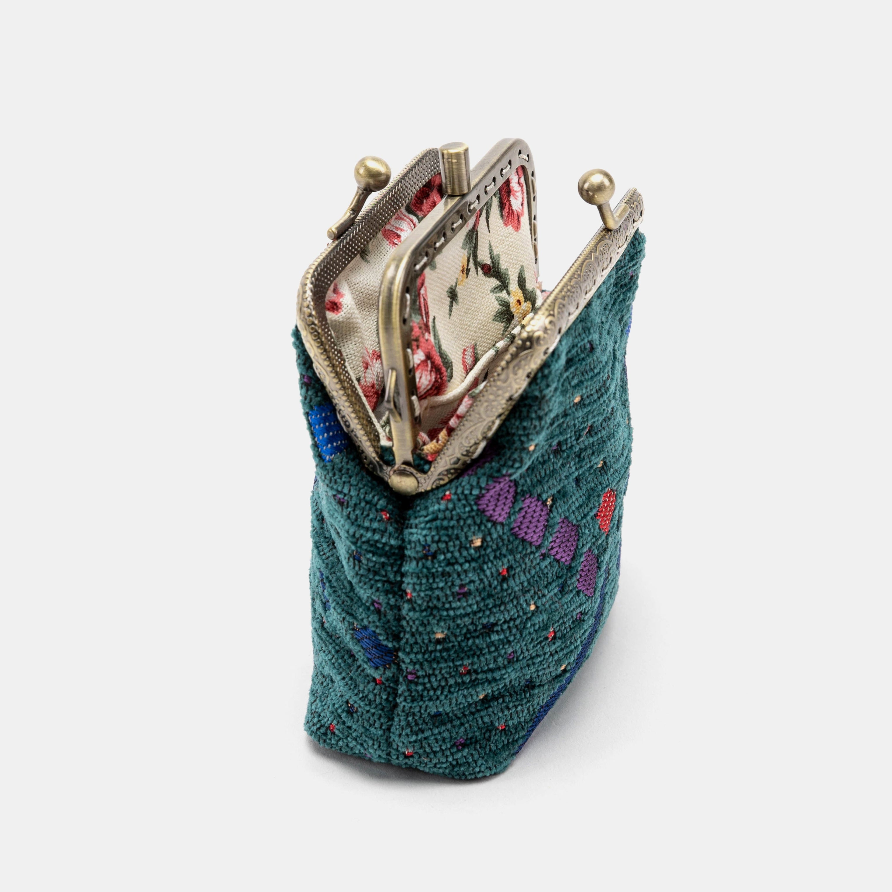 PDX Portland Airport Double Kiss Clasp Coin Purse opening