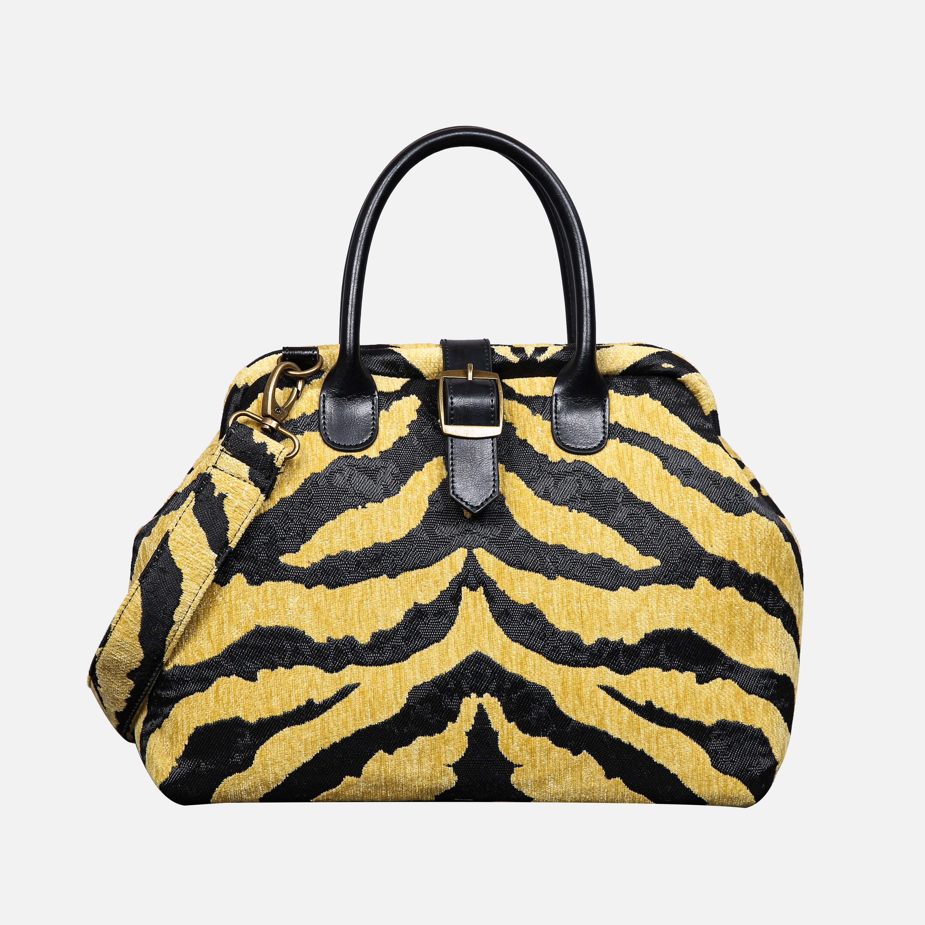 Zebra Daffodil Carpet Handbag Purse carpet bag MCW Handmade