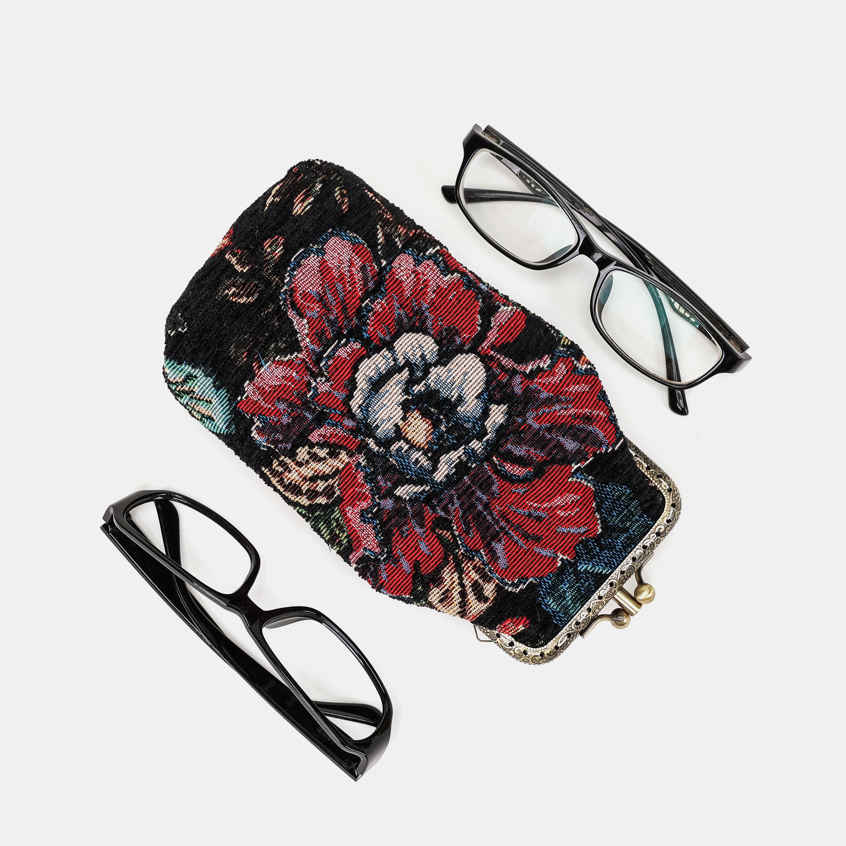 Rose Garden Black Carpet Eyeglasses Case of America capacity