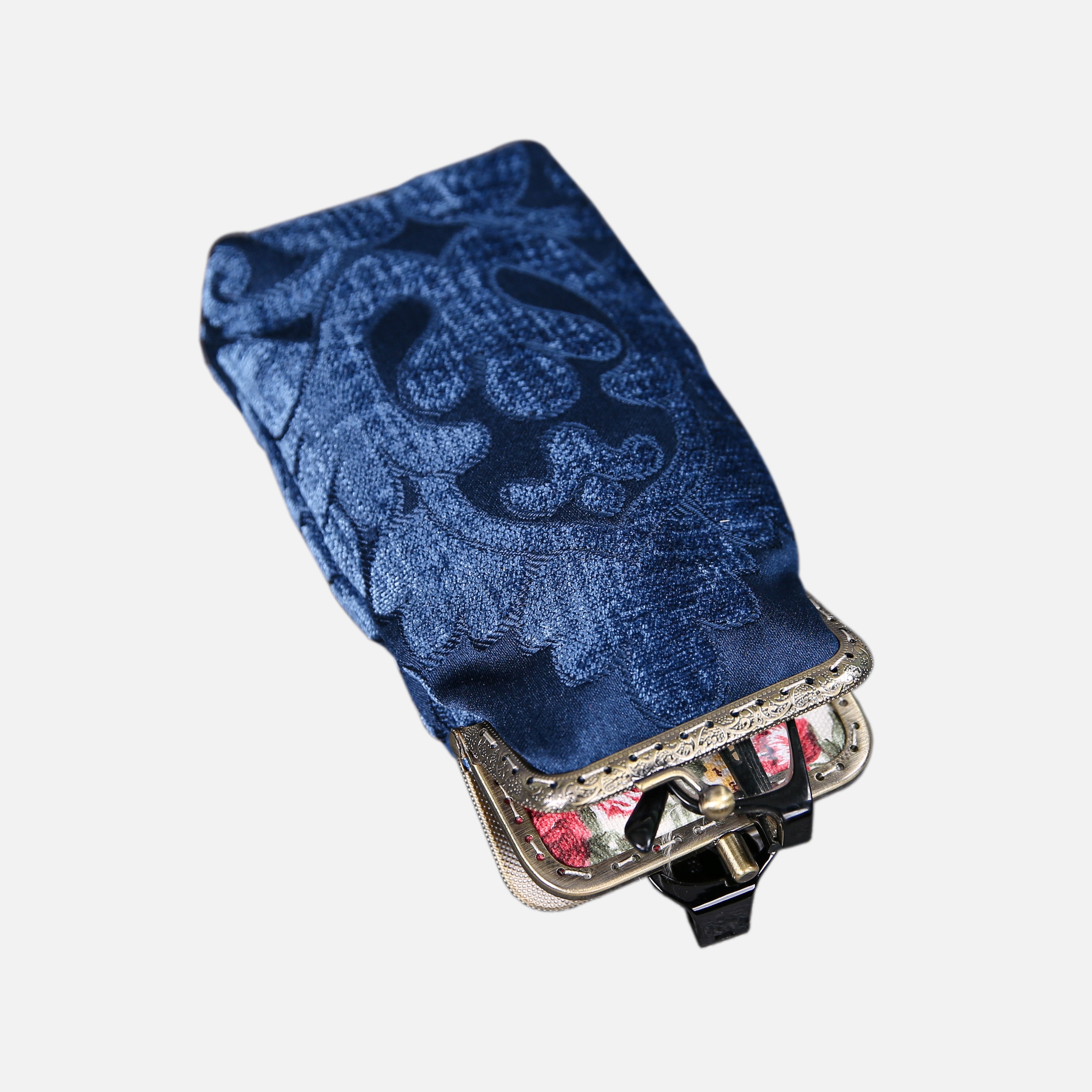 Queen Royal Blue Carpet Eyeglasses Case MCW Handmade-1