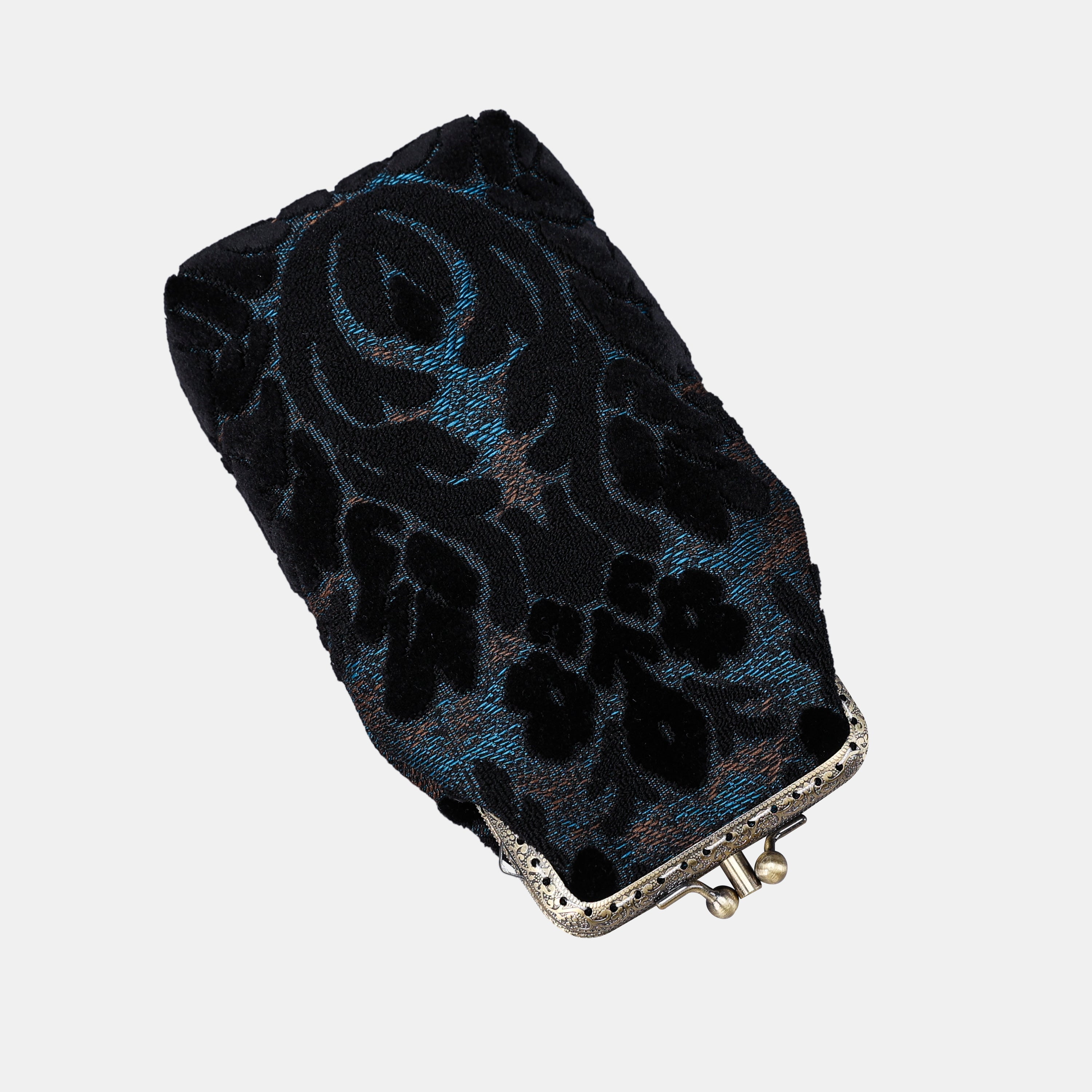 Burnout Velvet Black Carpet Eyeglasses Case MCW Handmade