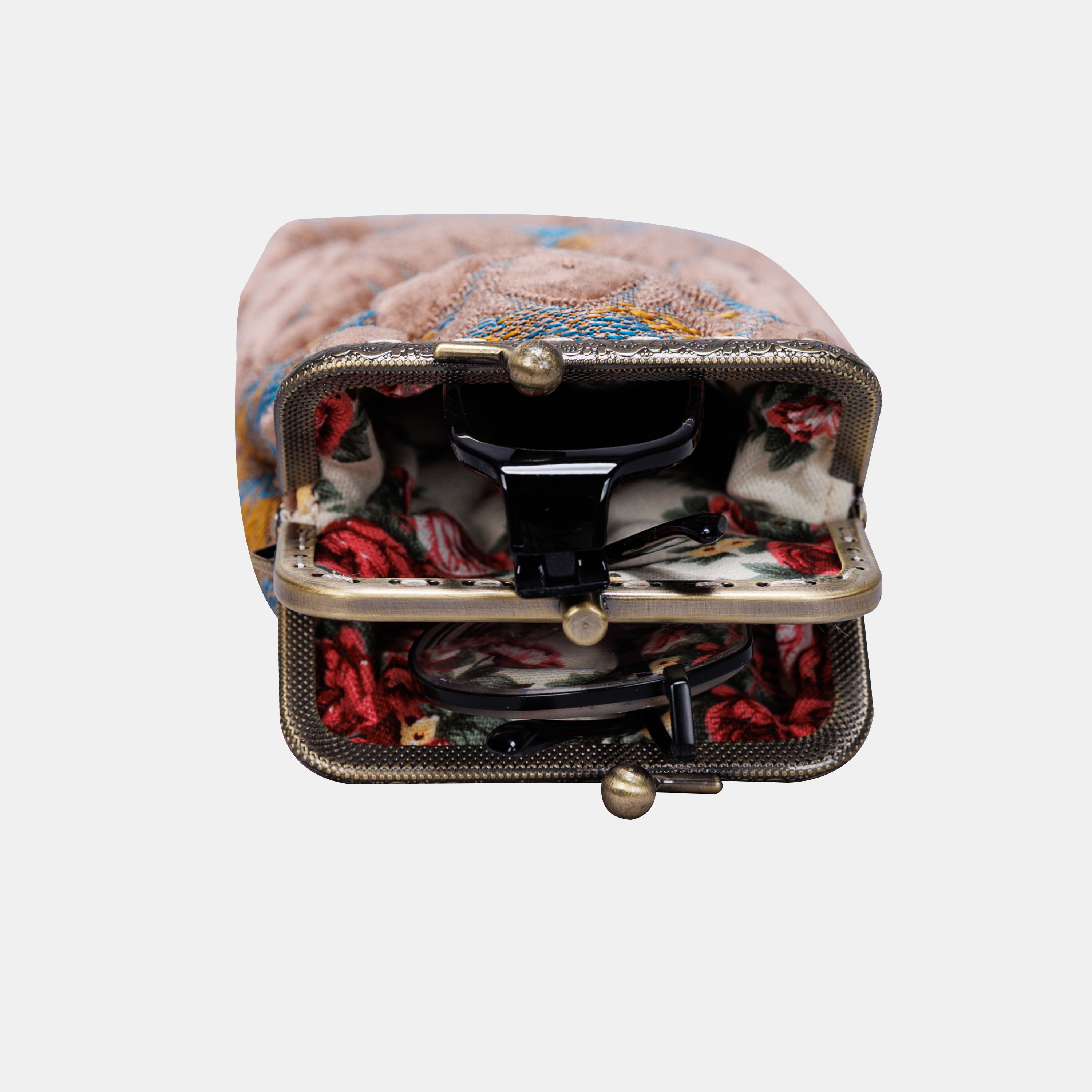 Burnout Velvet Camel Carpet Eyeglasses Case MCW Handmade-5