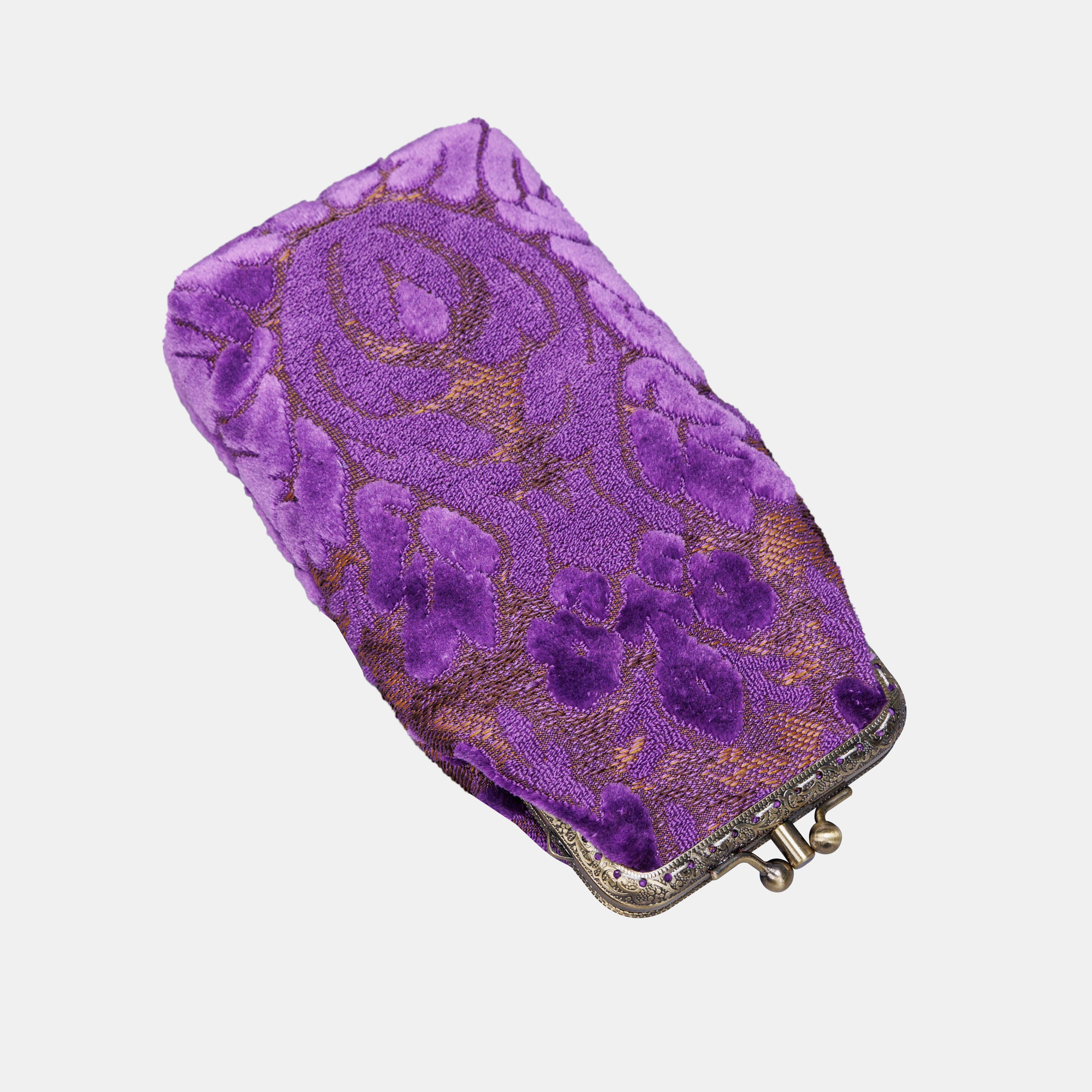 Burnout Velvet Purple Carpet Eyeglasses Case MCW Handmade