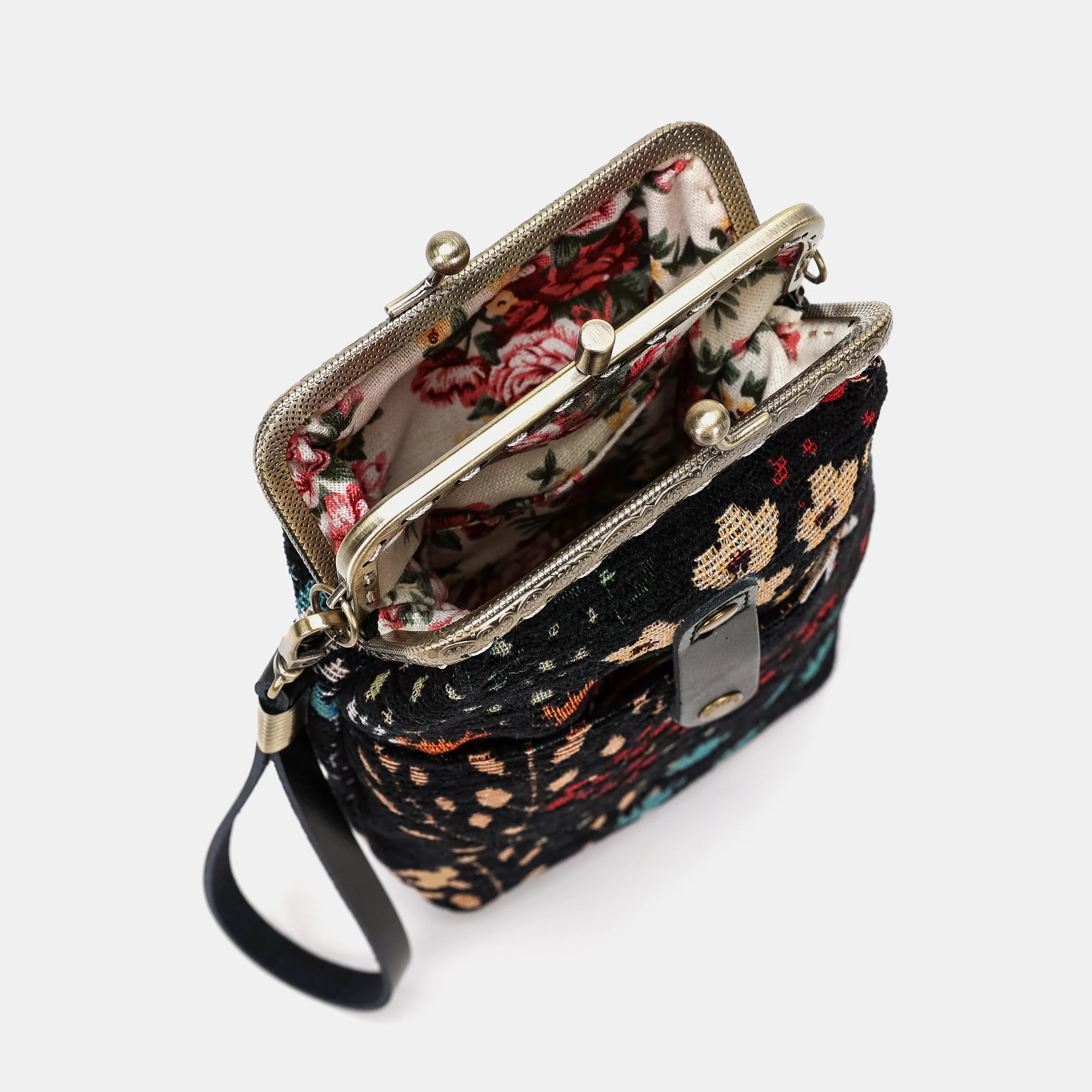 Night Garden Carpet Phone Case Carpetbag of America-open