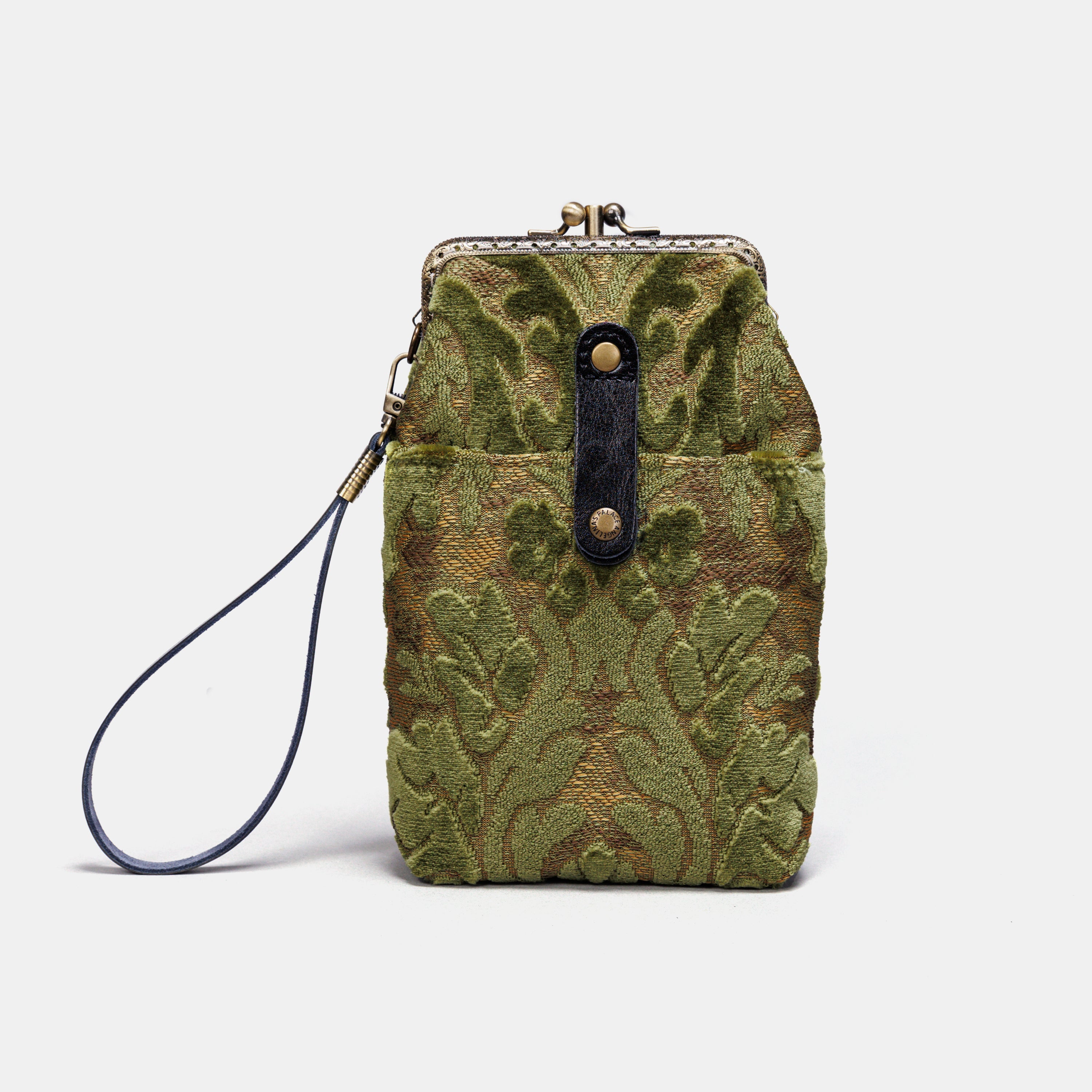 Burnout Velvet Fern Green Carpet Phone Case MCW Handmade-3