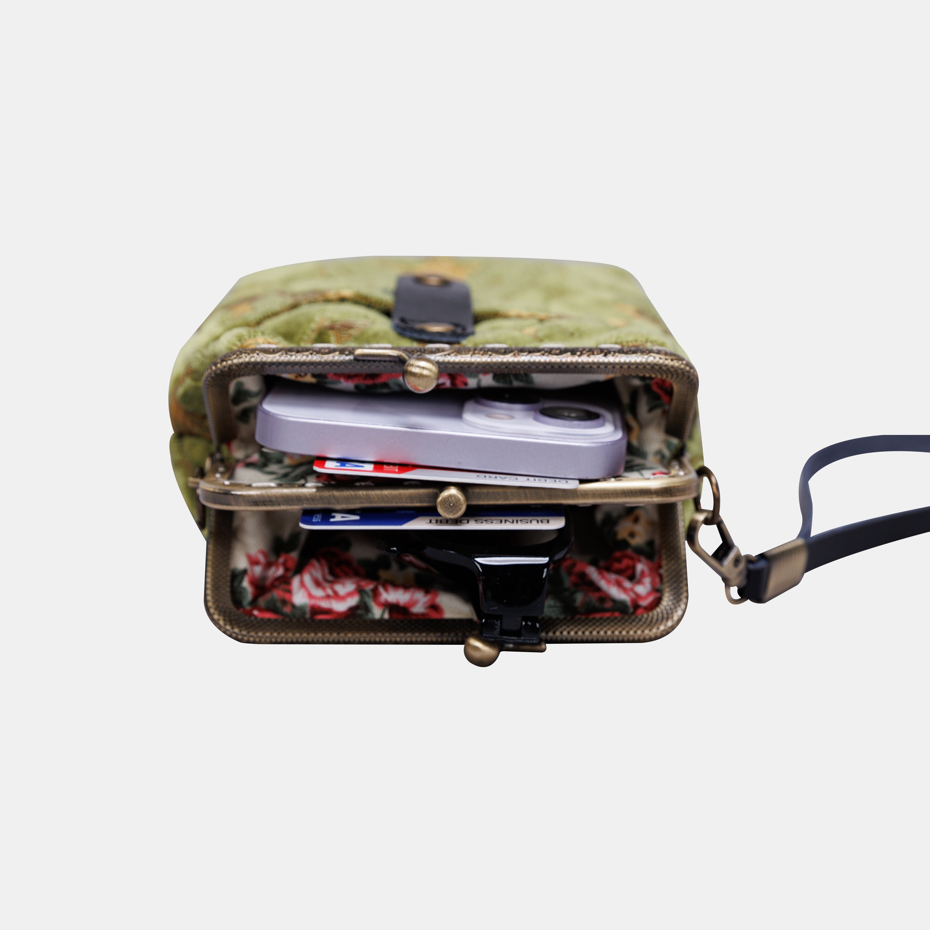 Burnout Velvet Fern Green Carpet Phone Case MCW Handmade-6