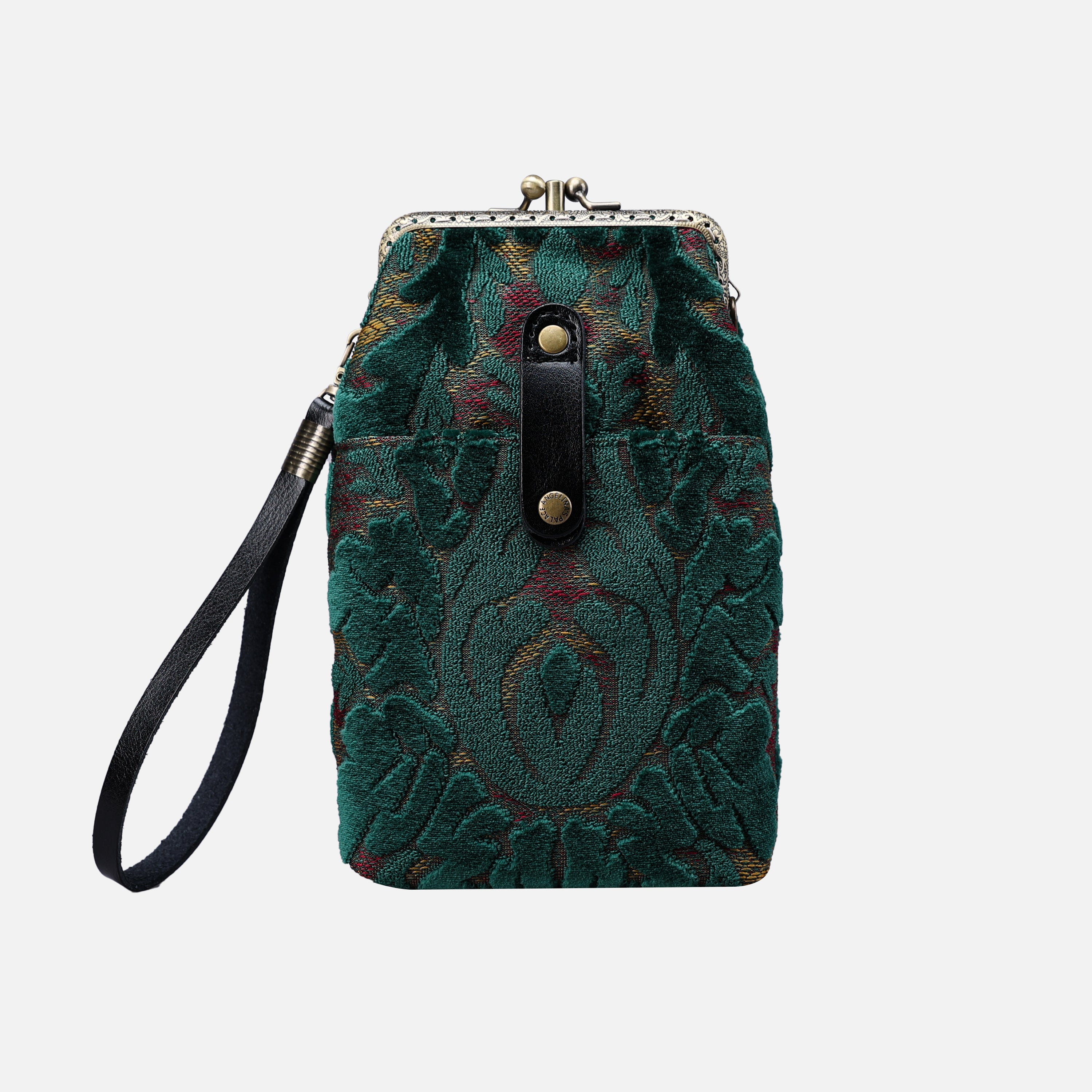 Burnout Velvet Jade Green Carpet Phone Case MCW Handmade-3