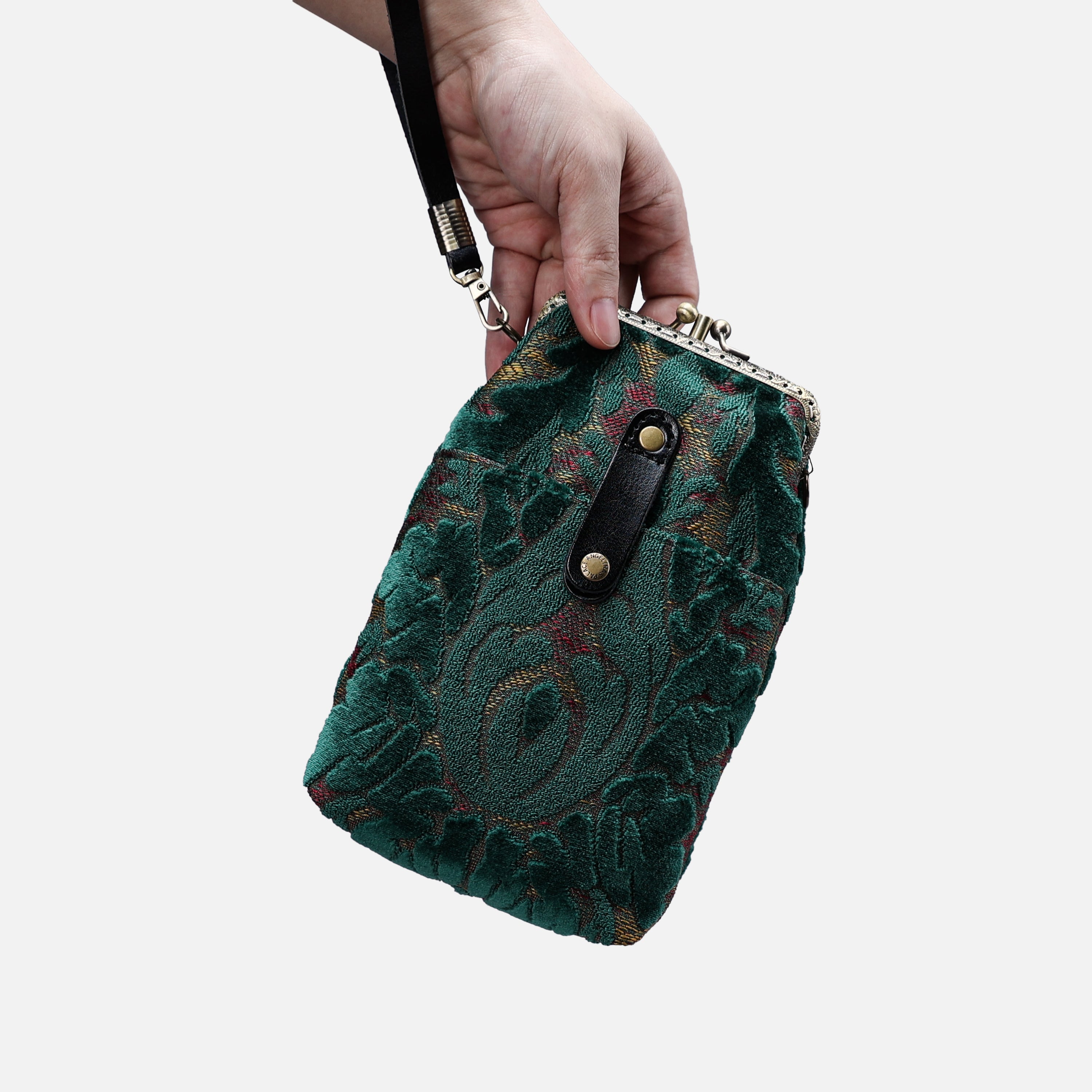 Burnout Velvet Jade Green Carpet Phone Case MCW Handmade
