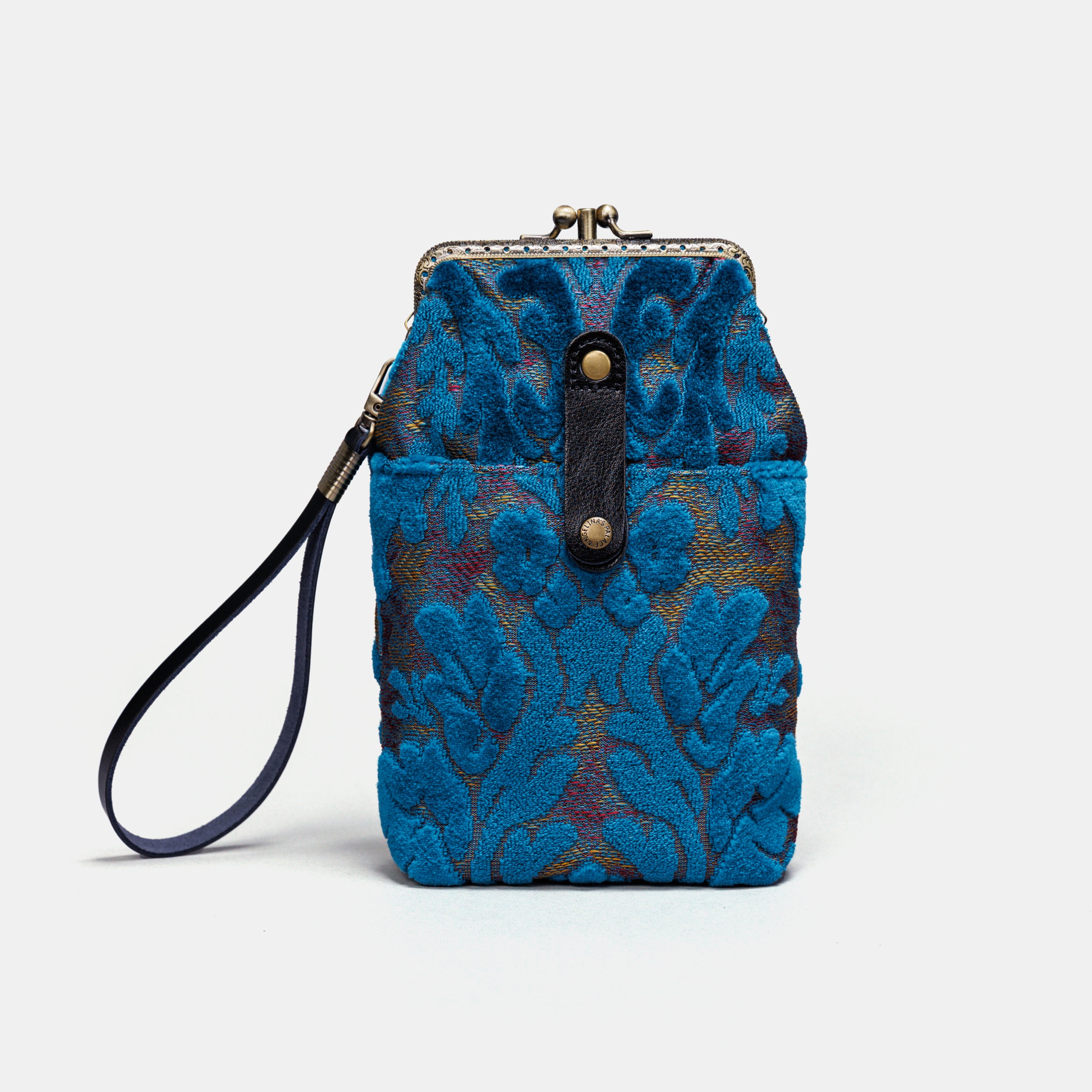 Burnout Velvet Aqua Blue Carpet Phone Case MCW Handmade-4