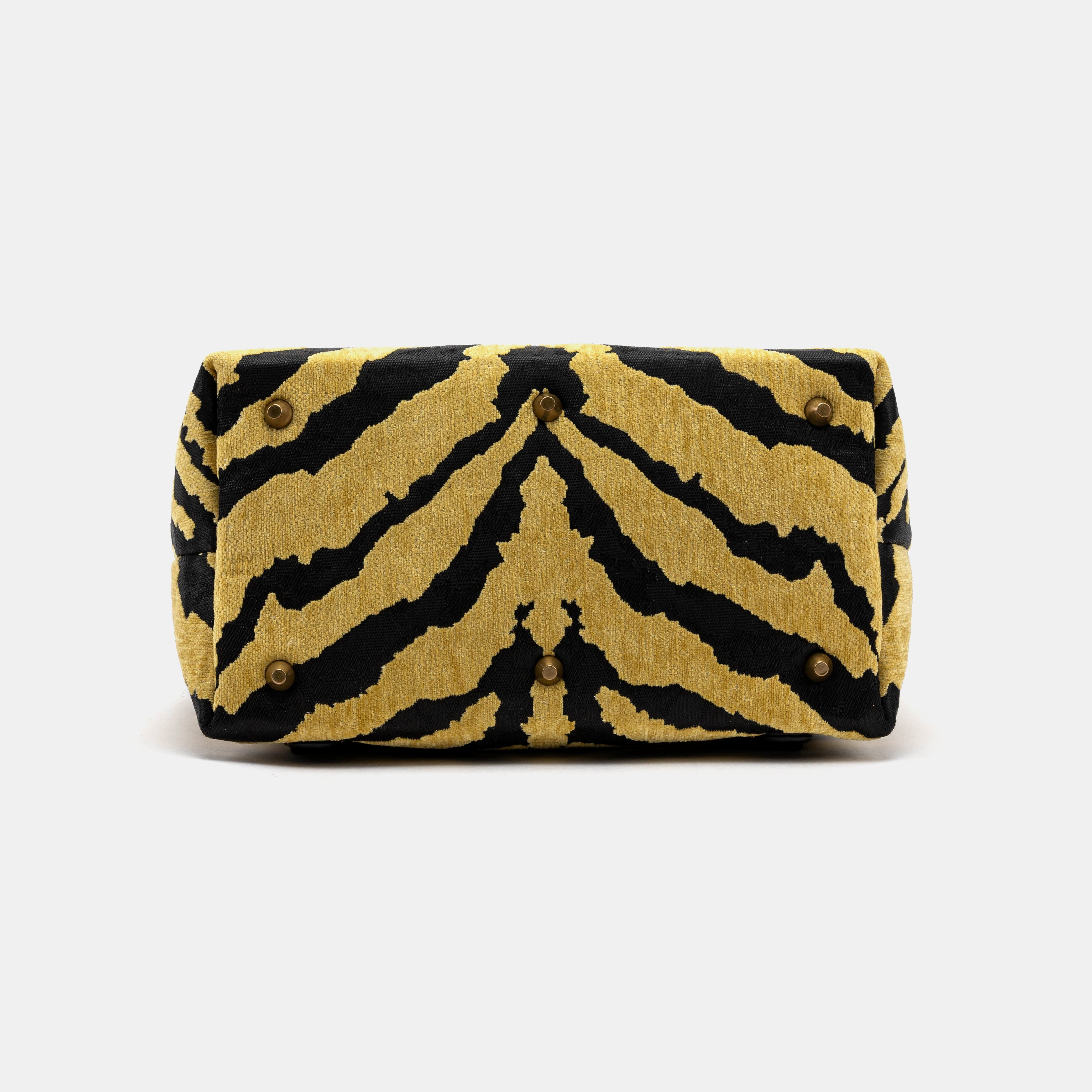 Zebra Daffodil Carpet Laptop Backpack Carpetbag of America bottom