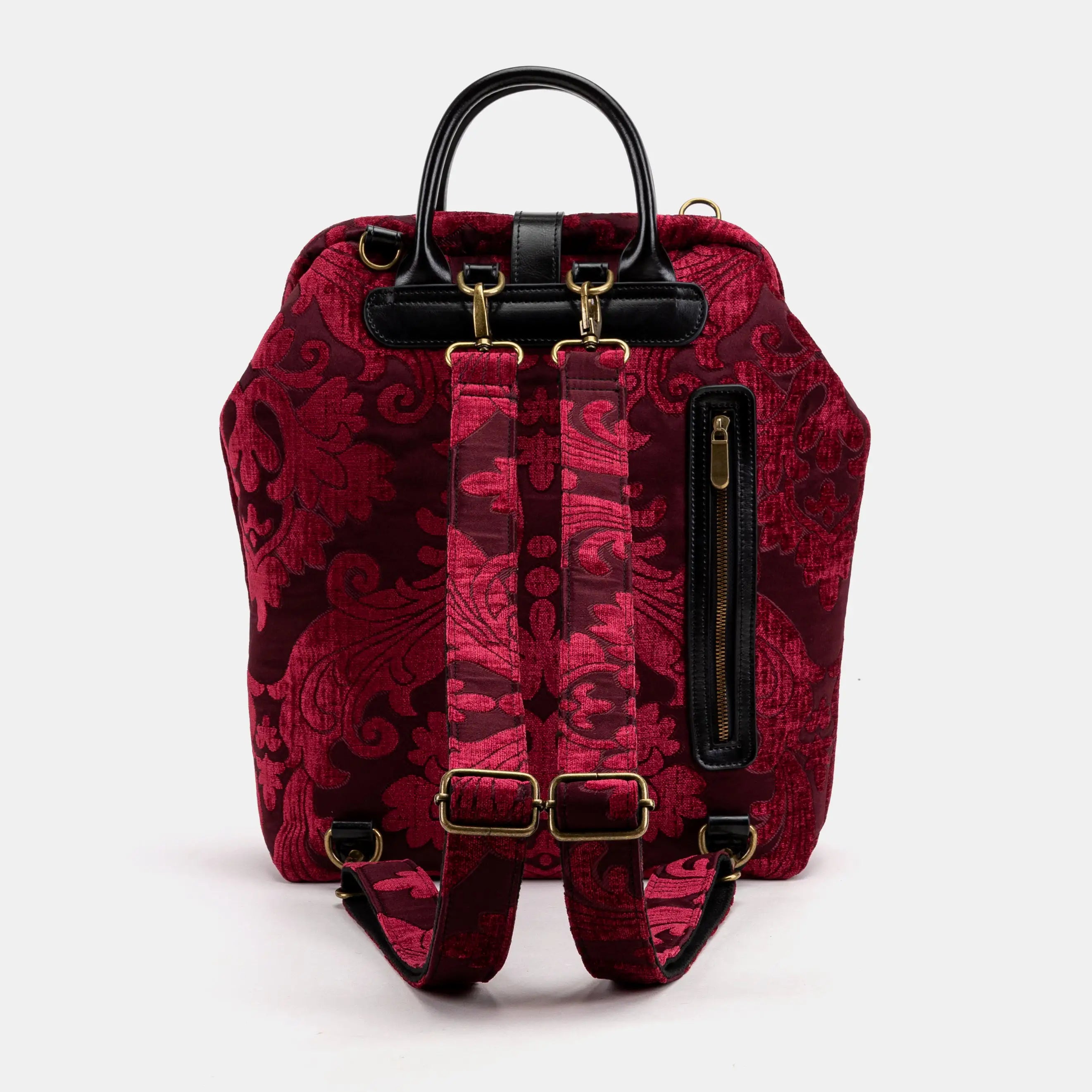 Queen Wine Carpet Laptop Backpack Carpetbag of America back