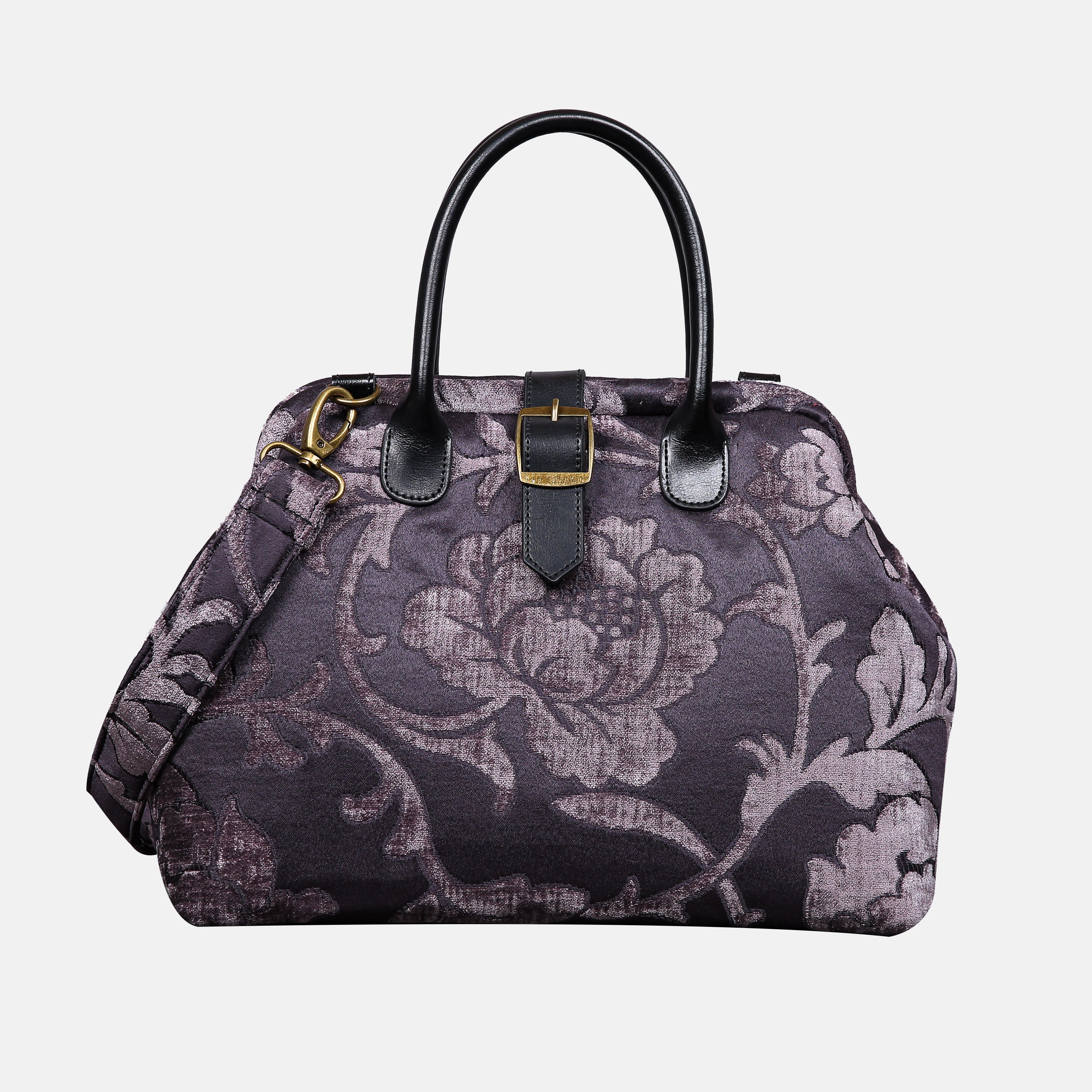 Floral Brocade Purple Carpet Handbag Purse carpet bag MCW Handmade