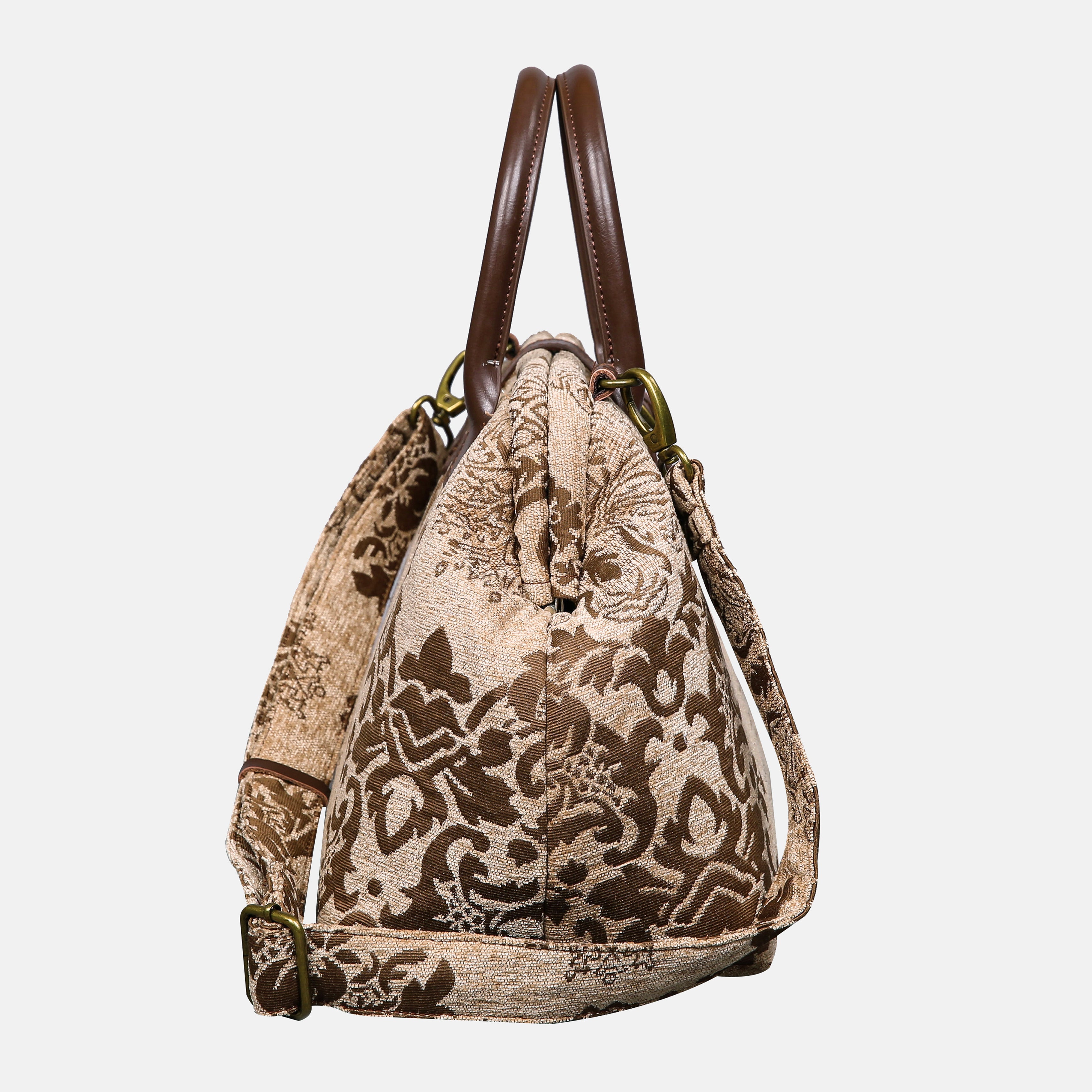 Griccia Camel Carpet Handbag Purse Carpetbag of America side